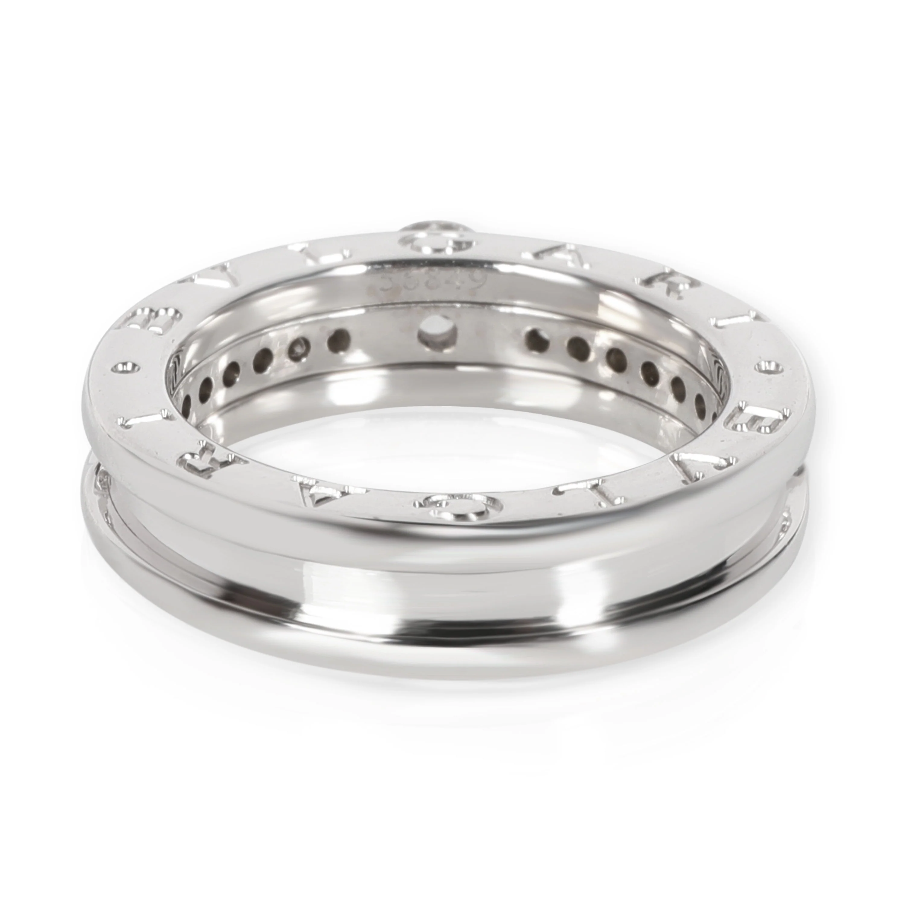BVLGARI B.zero1 Diamond Engagement Ring in 18K White Gold GIA E VS1 0.69 CT - Image 4