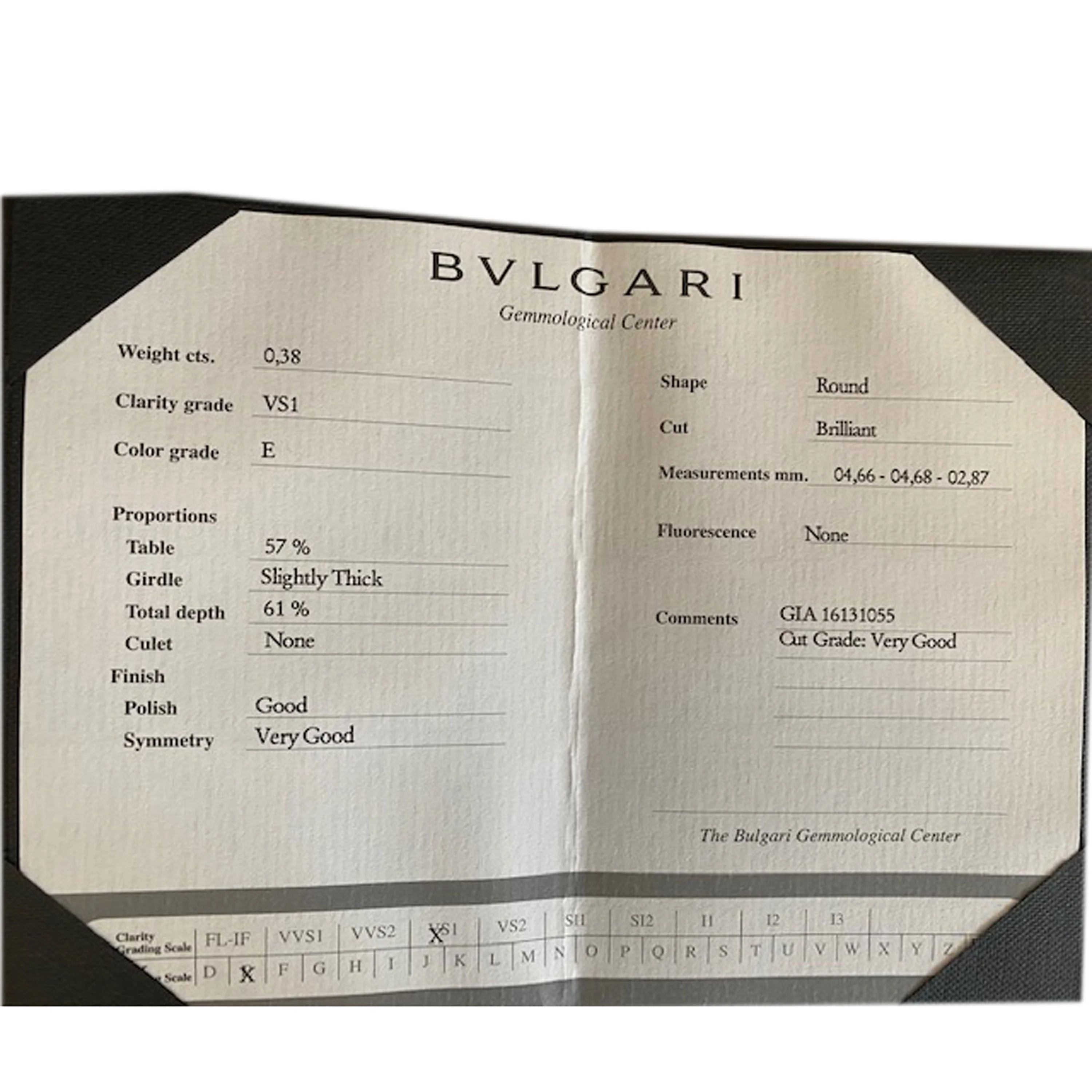BVLGARI B.zero1 Diamond Engagement Ring in 18K White Gold GIA E VS1 0.69 CT - Image 5