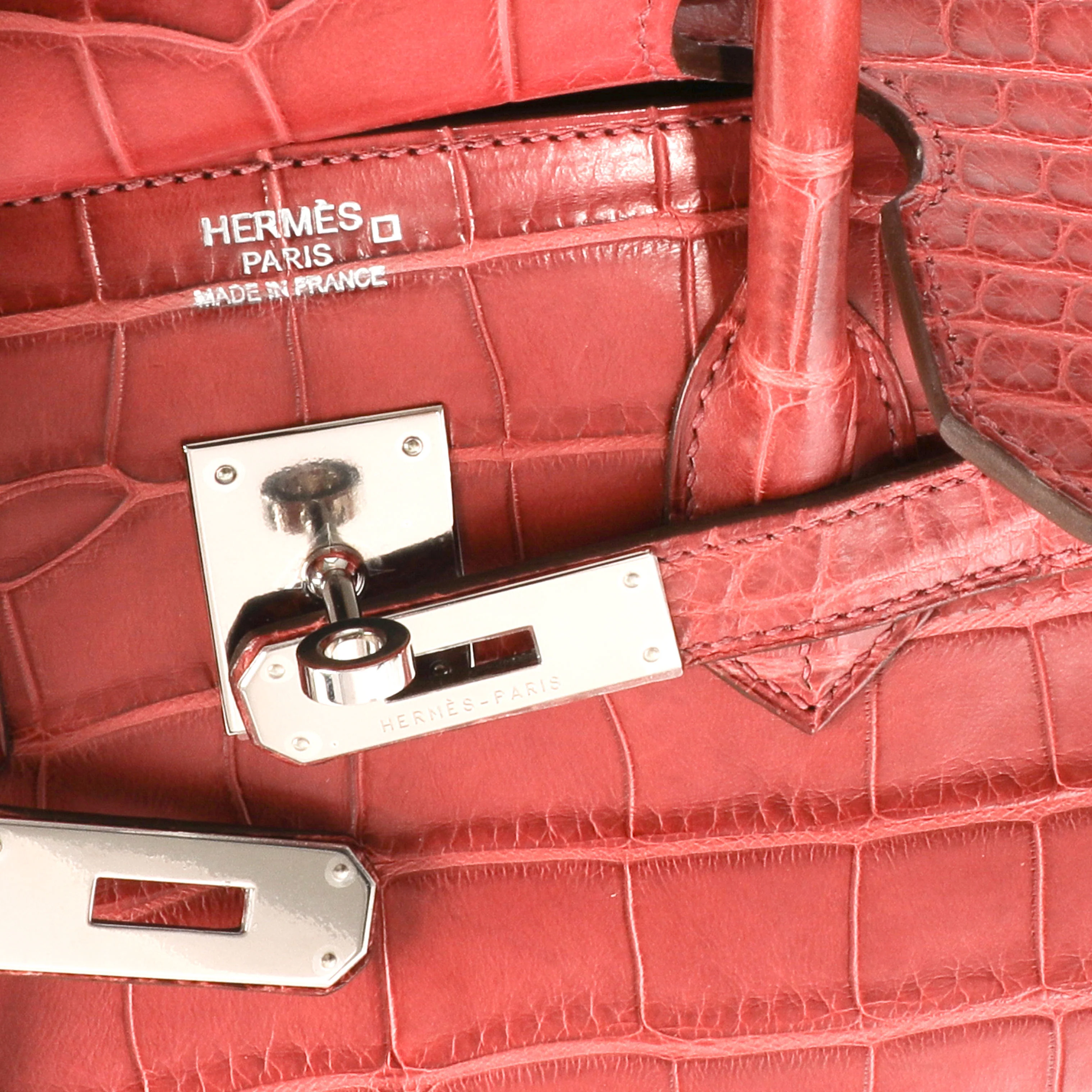Hermès Bois De Rose Matte Alligator Birkin 35 PHW - Image 8