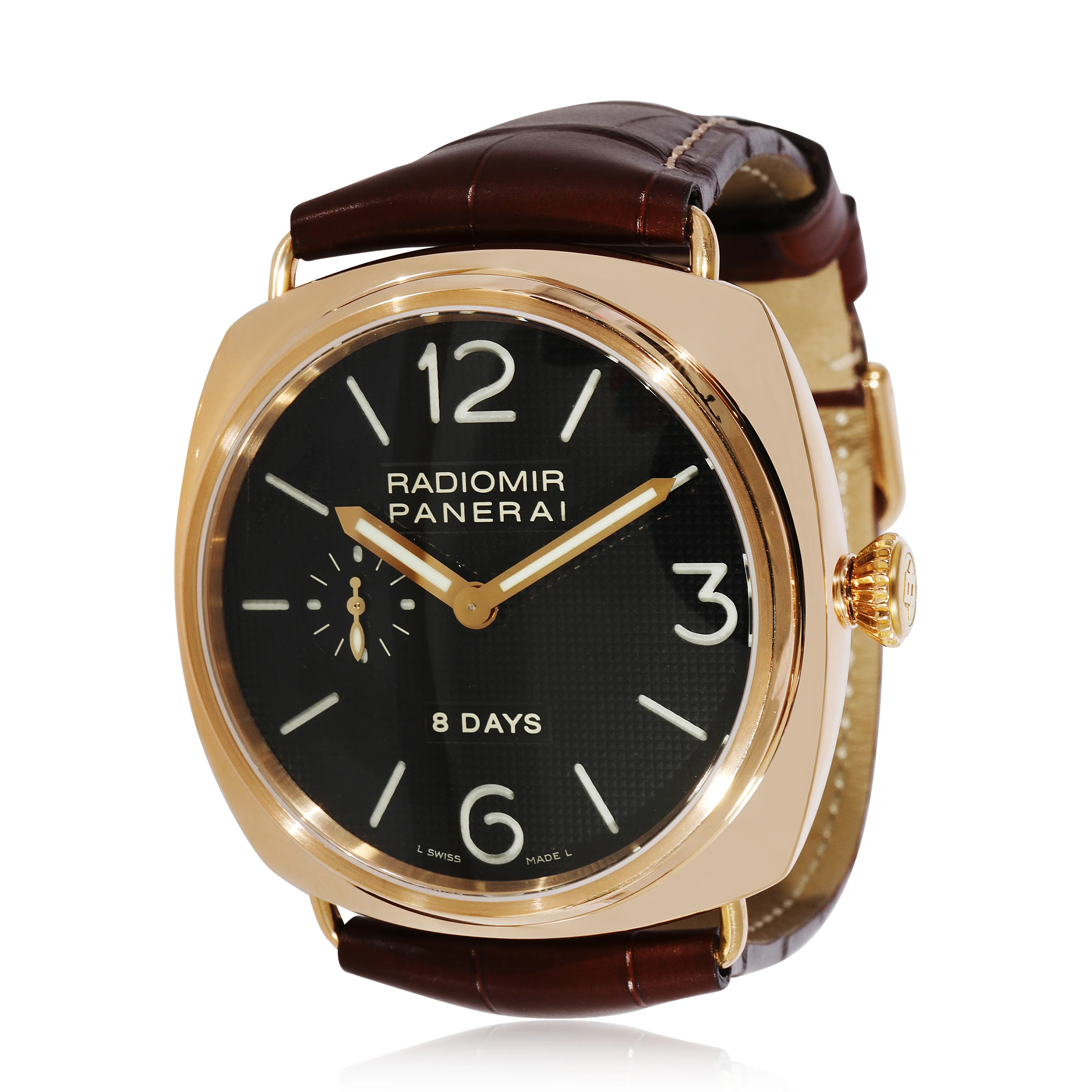 Panerai Radiomir 8-Day PAM00197 Mens Watch in 18kt Yellow Gold
