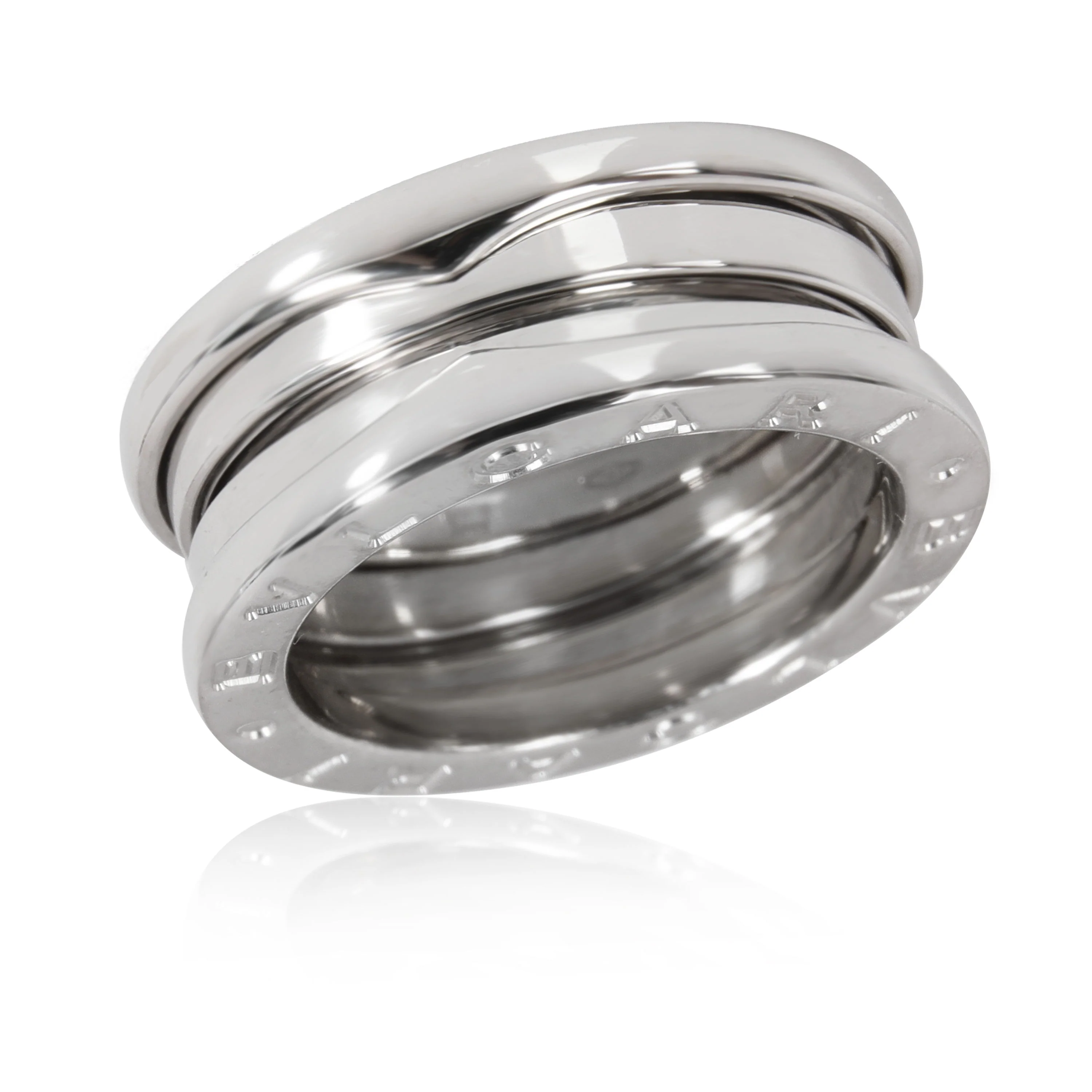 B.Zero1 Three-Band Ring in 18K White Gold - Image 2