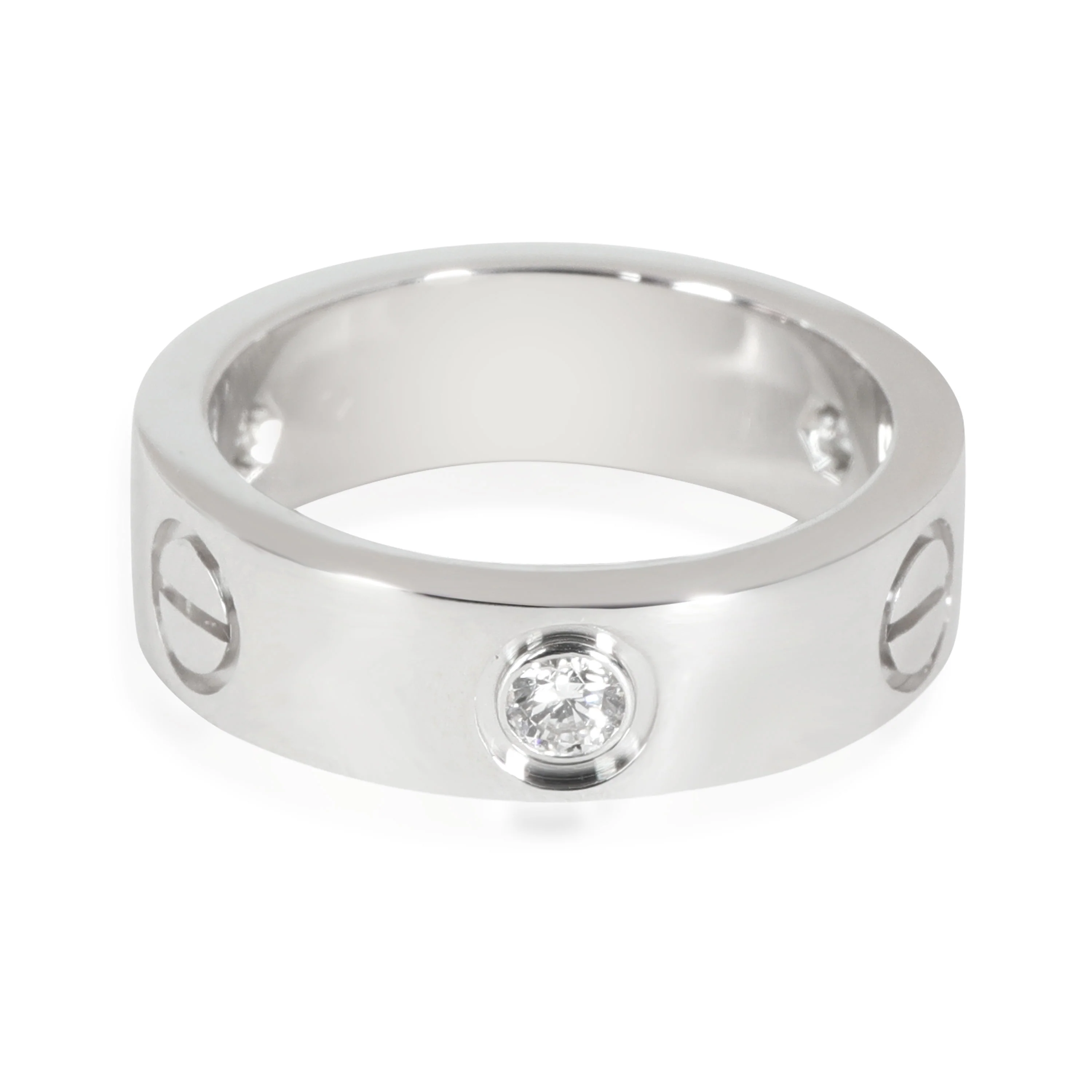 Cartier Love 3 Diamond Ring in 18k White Gold 0.22 CTW - Image 3