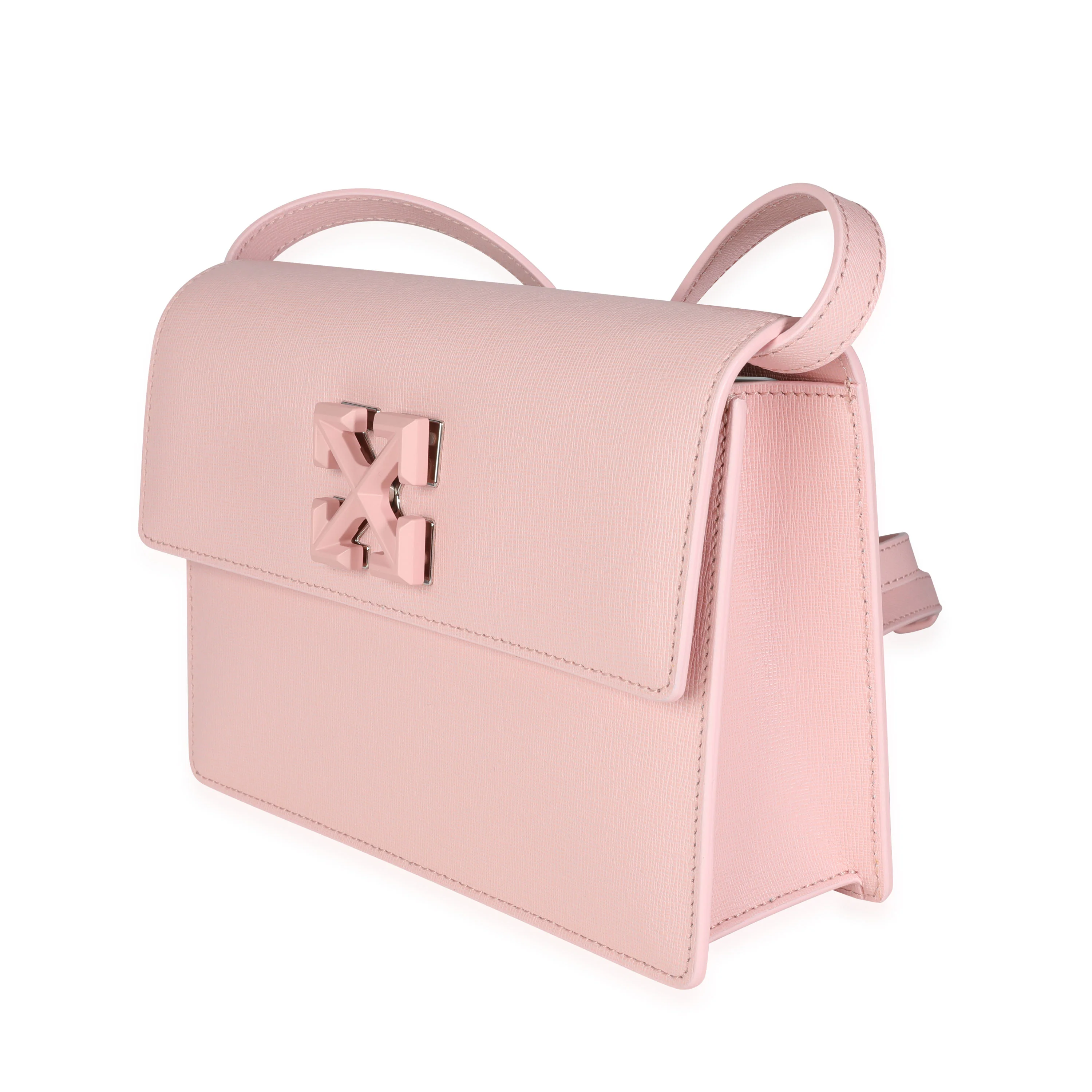 Pink Saffiano Leather Jitney 2.0 Crossbody Bag - Image 2