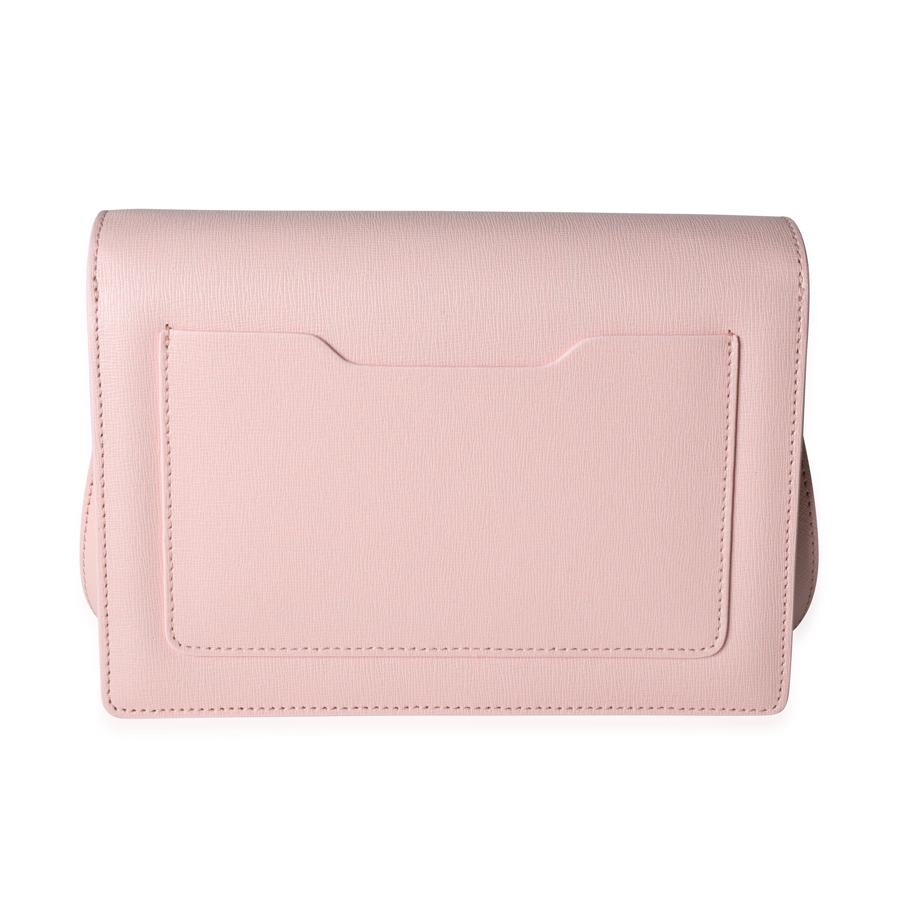 Pink Saffiano Leather Jitney 2.0 Crossbody Bag - Image 3