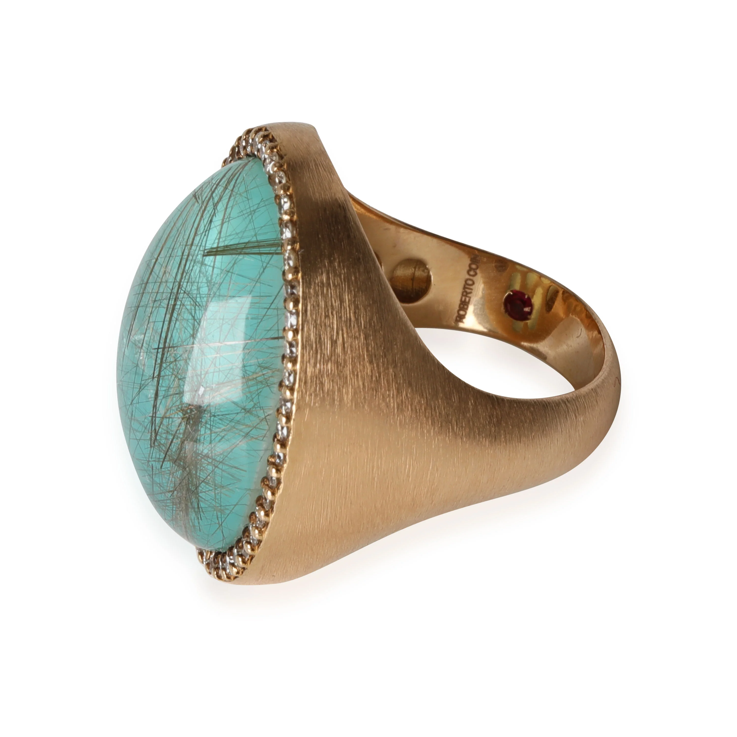 Roberto Coin Quartz Diamond  Ring in 18k Rose Gold 0.22 CTW - Image 4