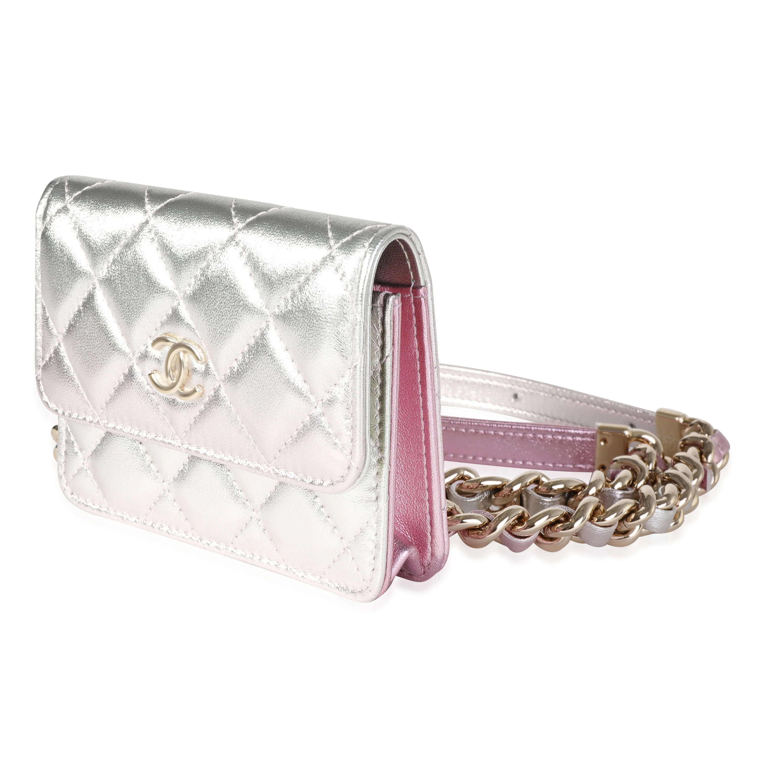 Metallic Ombre Quilted Lambskin Belt Bag - Image 2