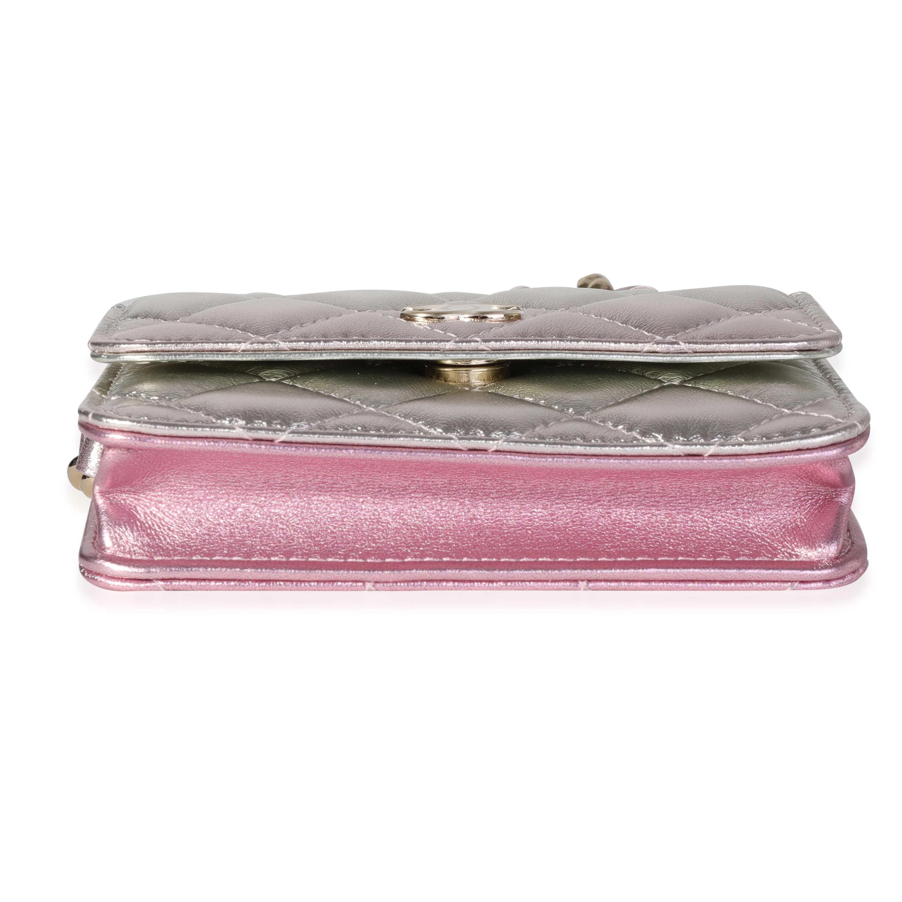 Metallic Ombre Quilted Lambskin Belt Bag - Image 5