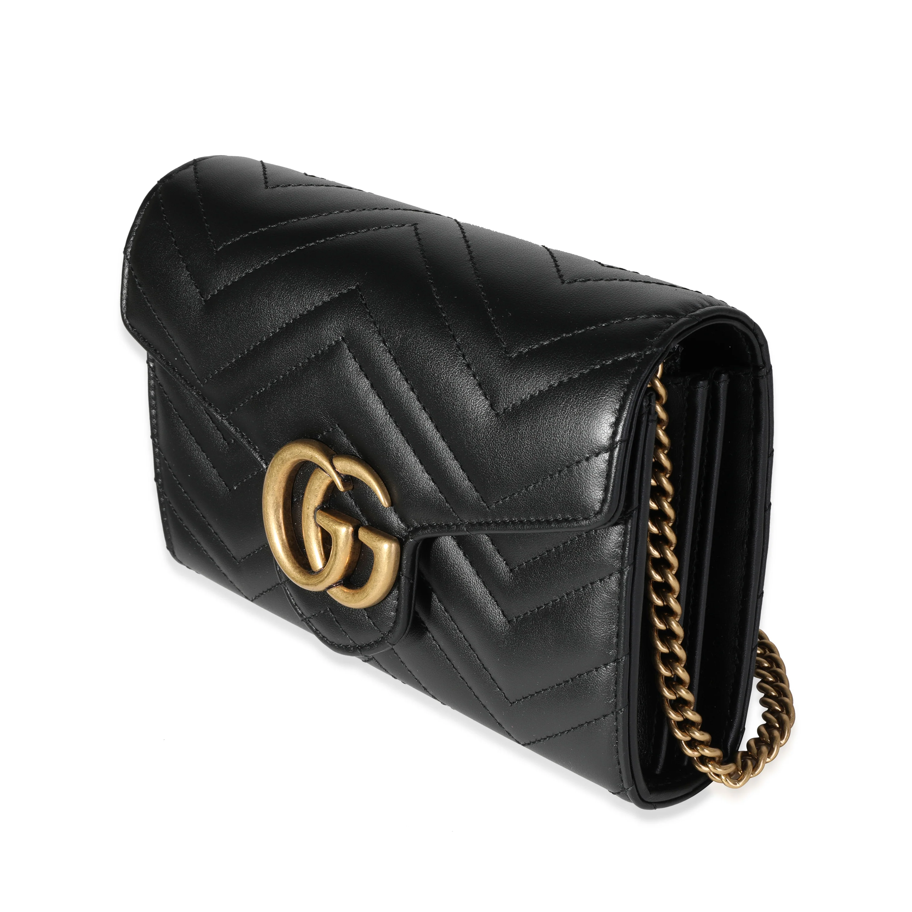 Gucci Black Matelassé GG Marmont Mini Bag - Image 2