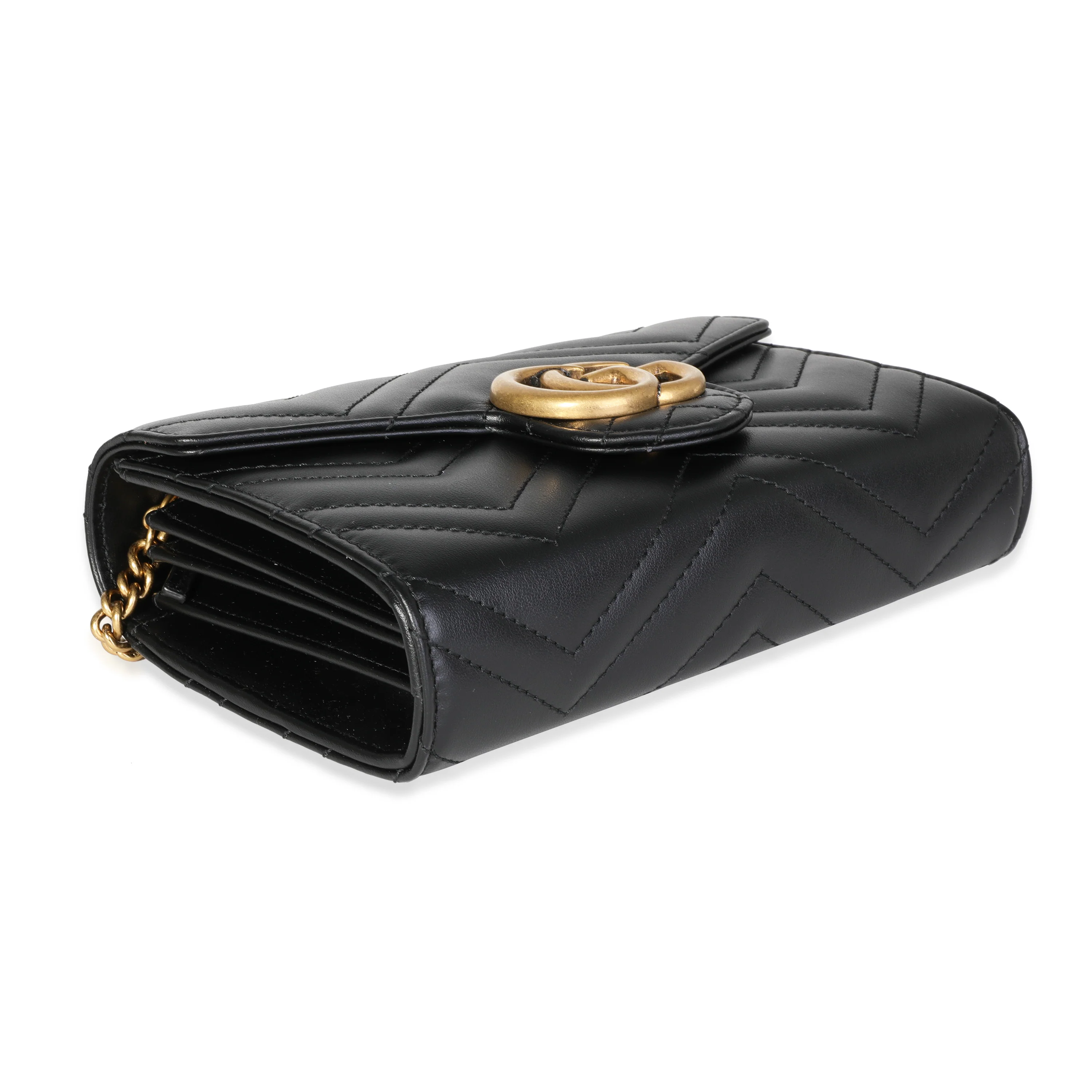 Gucci Black Matelassé GG Marmont Mini Bag - Image 4