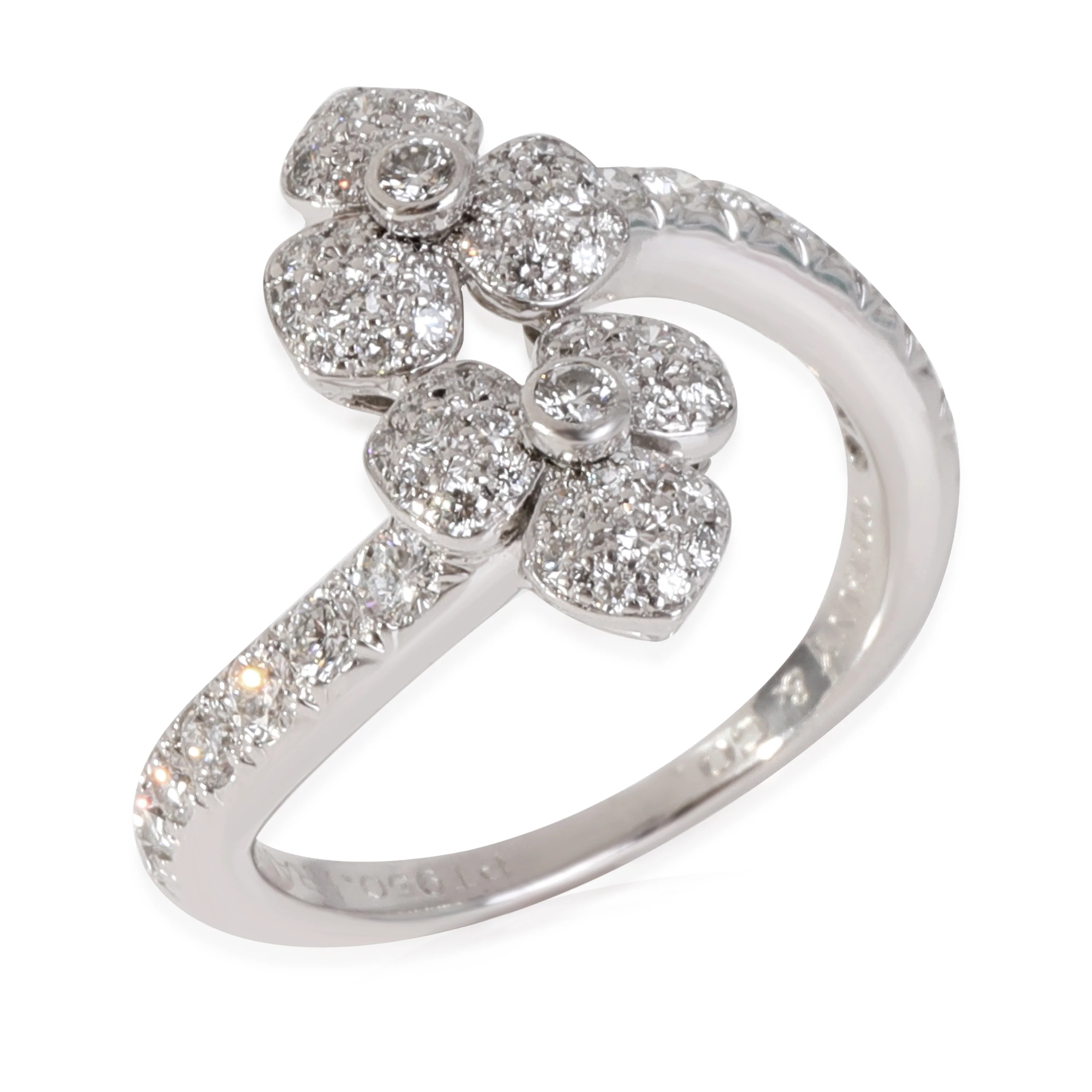 Tiffany & Co. Petal Bypass Diamond Ring in 950 Platinum 0.65 CTW - Image 5