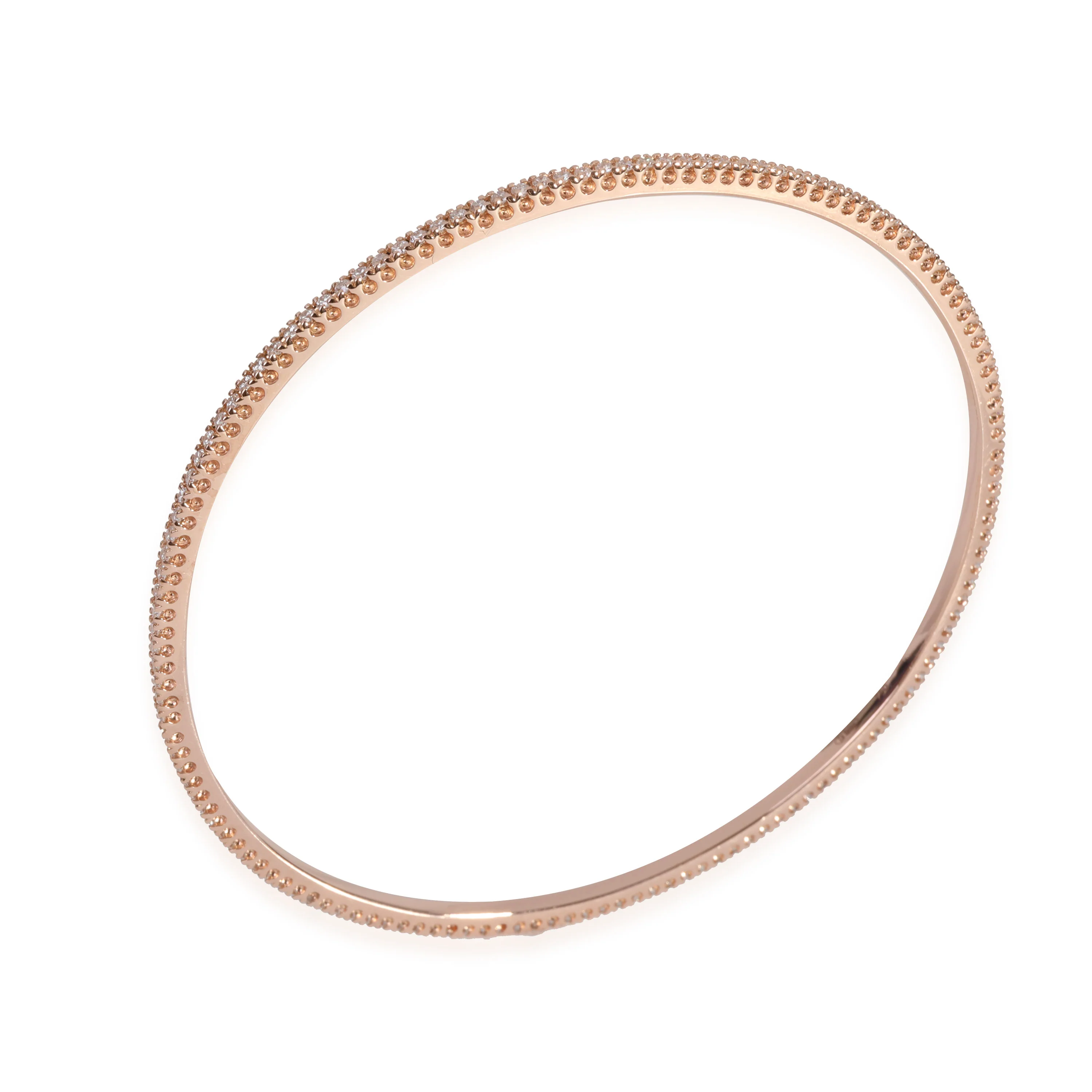 Diamond Bangle in 18k Rose Gold 1 CTW - Image 2