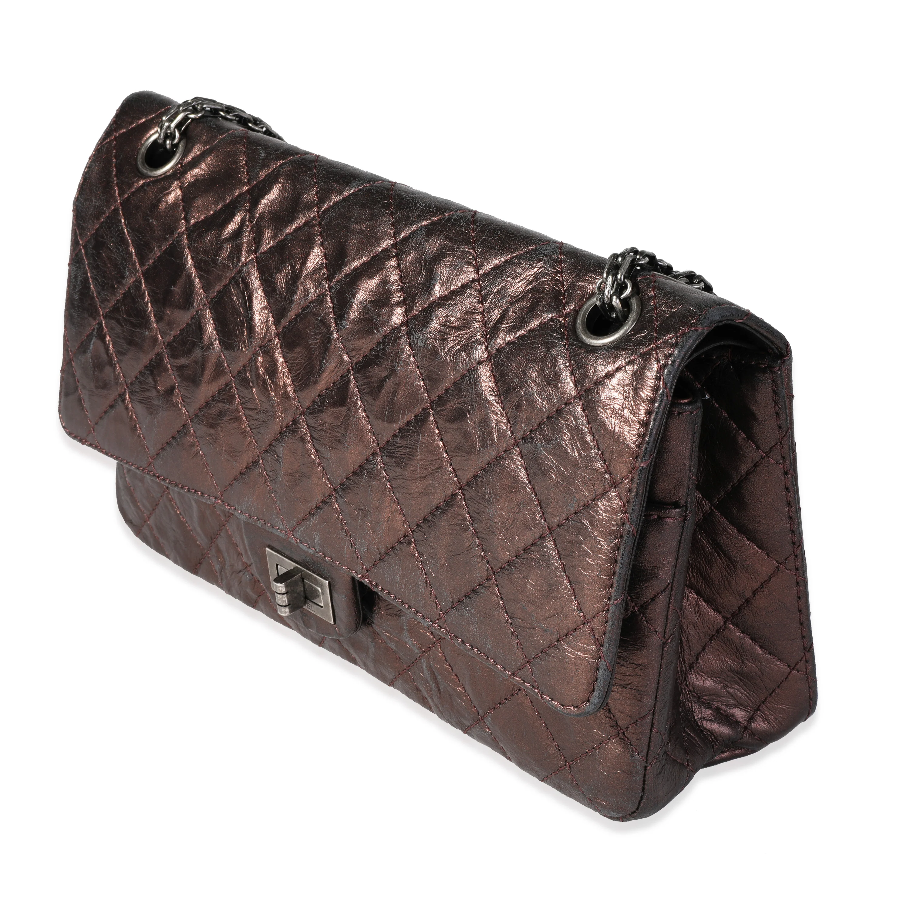 Bronze Metallic Quilted 2.55 Reissue 226 Bag - Image 2