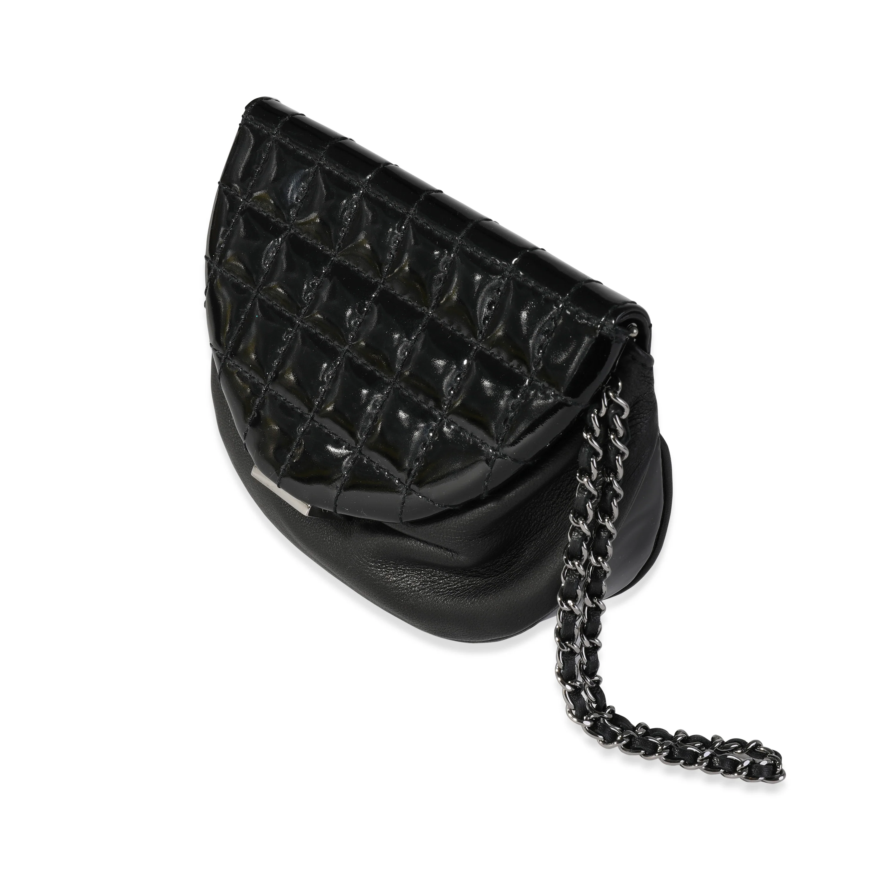 Black Patent Leather Chocolate Bar Wristlet - Image 2