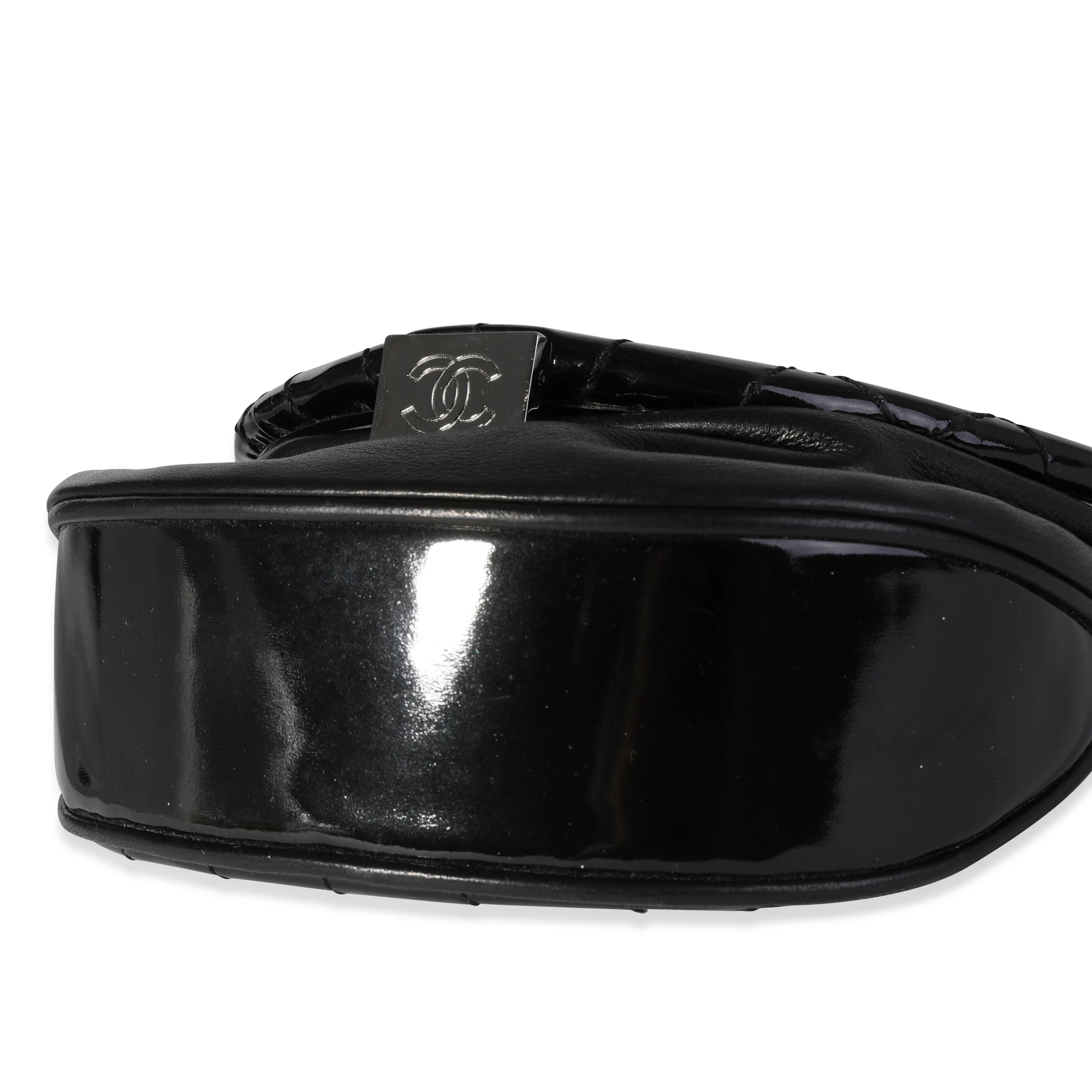 Black Patent Leather Chocolate Bar Wristlet - Image 5