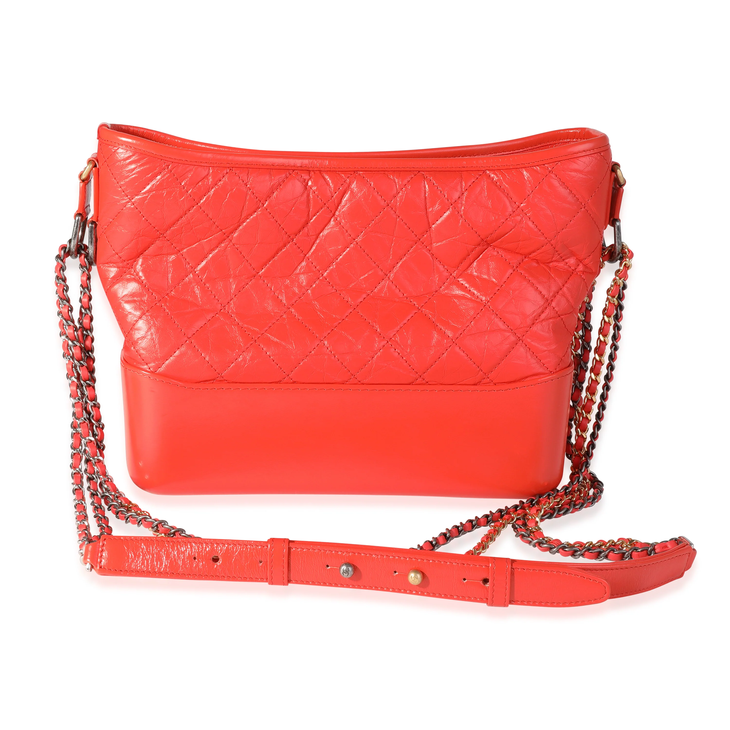 Chanel Orange Quilted Aged Calfskin Large Gabrielle Hobo - Image 10