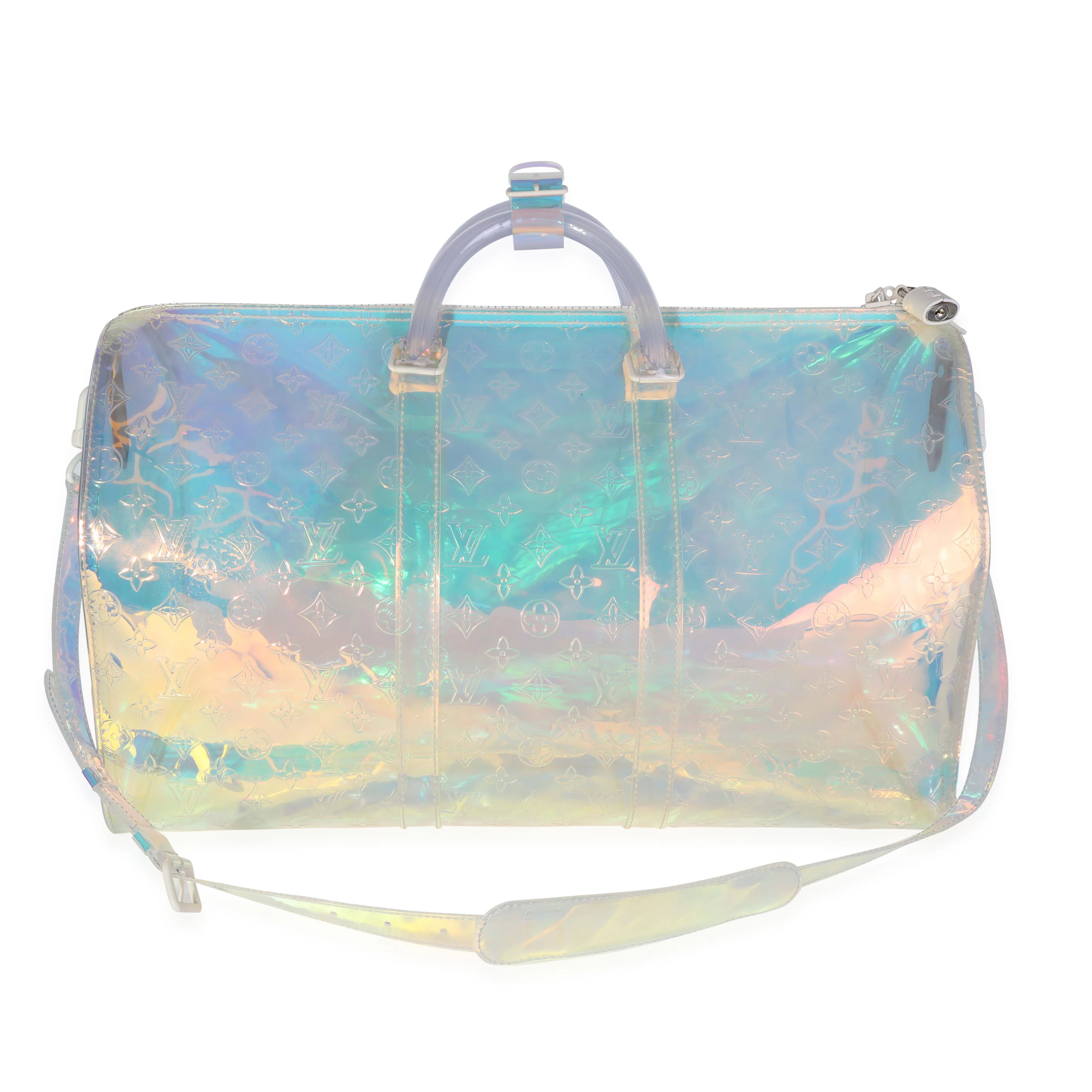 x Virgil Abloh Monogram PVC Prism Keepall Bandouliére 50 - Image 3