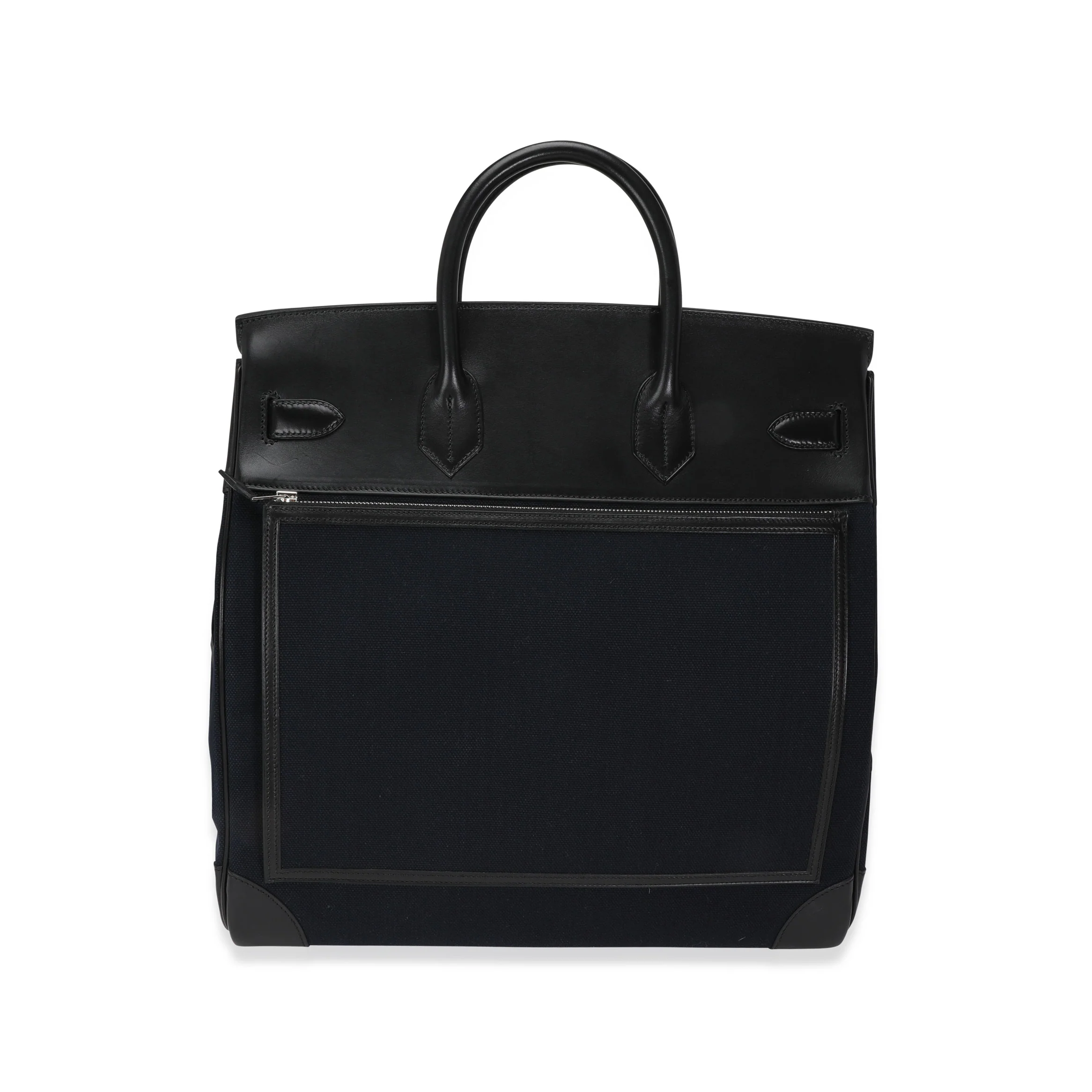 Bleu Marine Toile Black Box Cargo HAC Birkin 40 PHW - Image 3