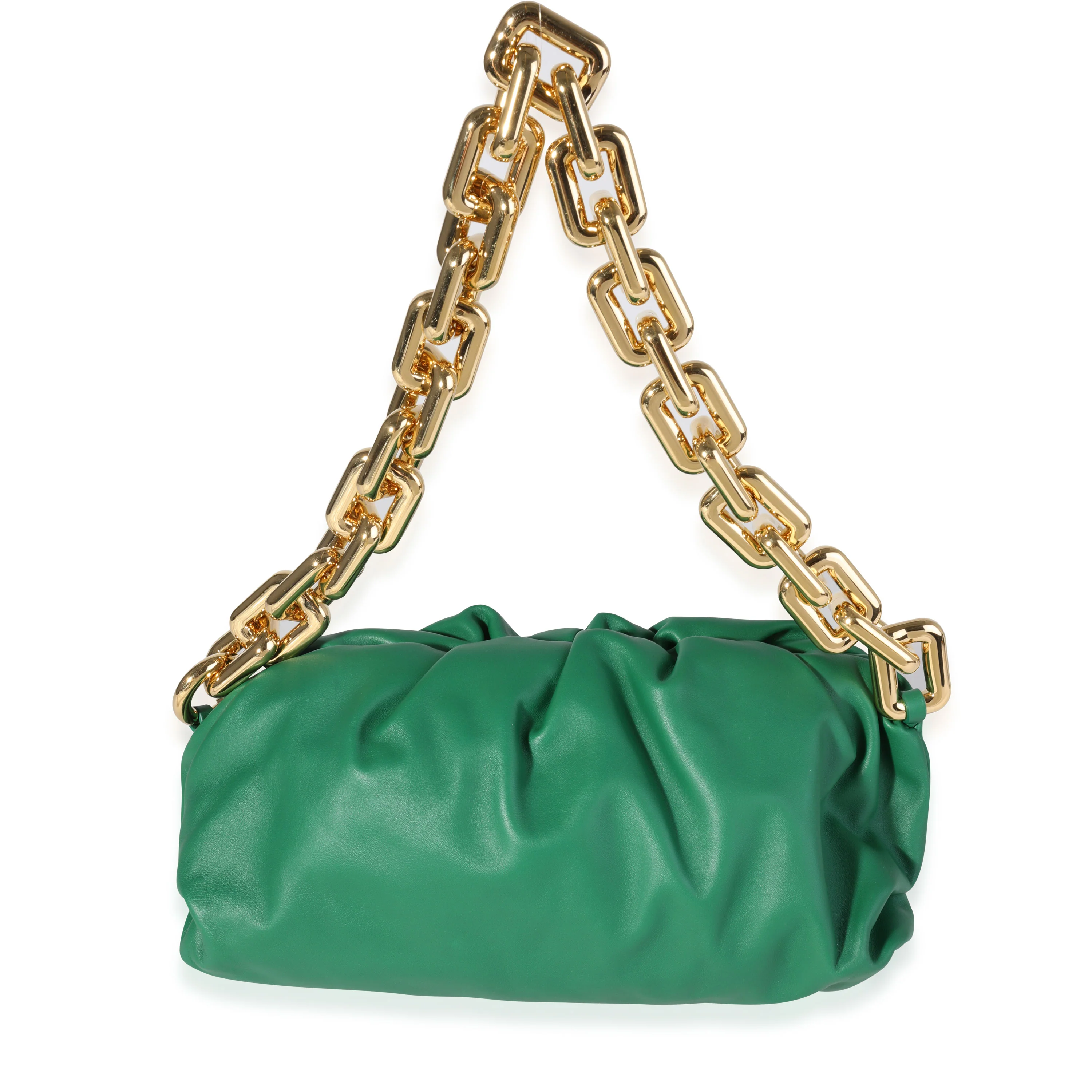 Bottega Veneta Racing Green Lambskin Chain Pouch - Image 4
