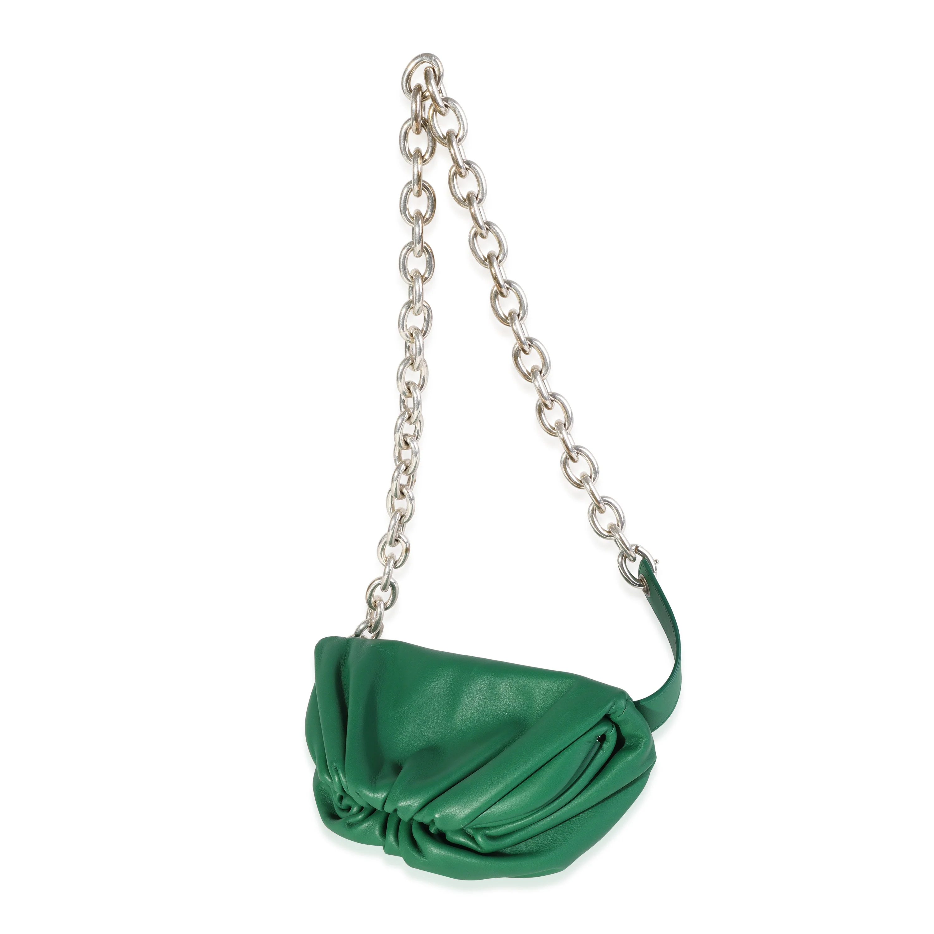 Green Nappa Belt Chain Pouch - Image 5
