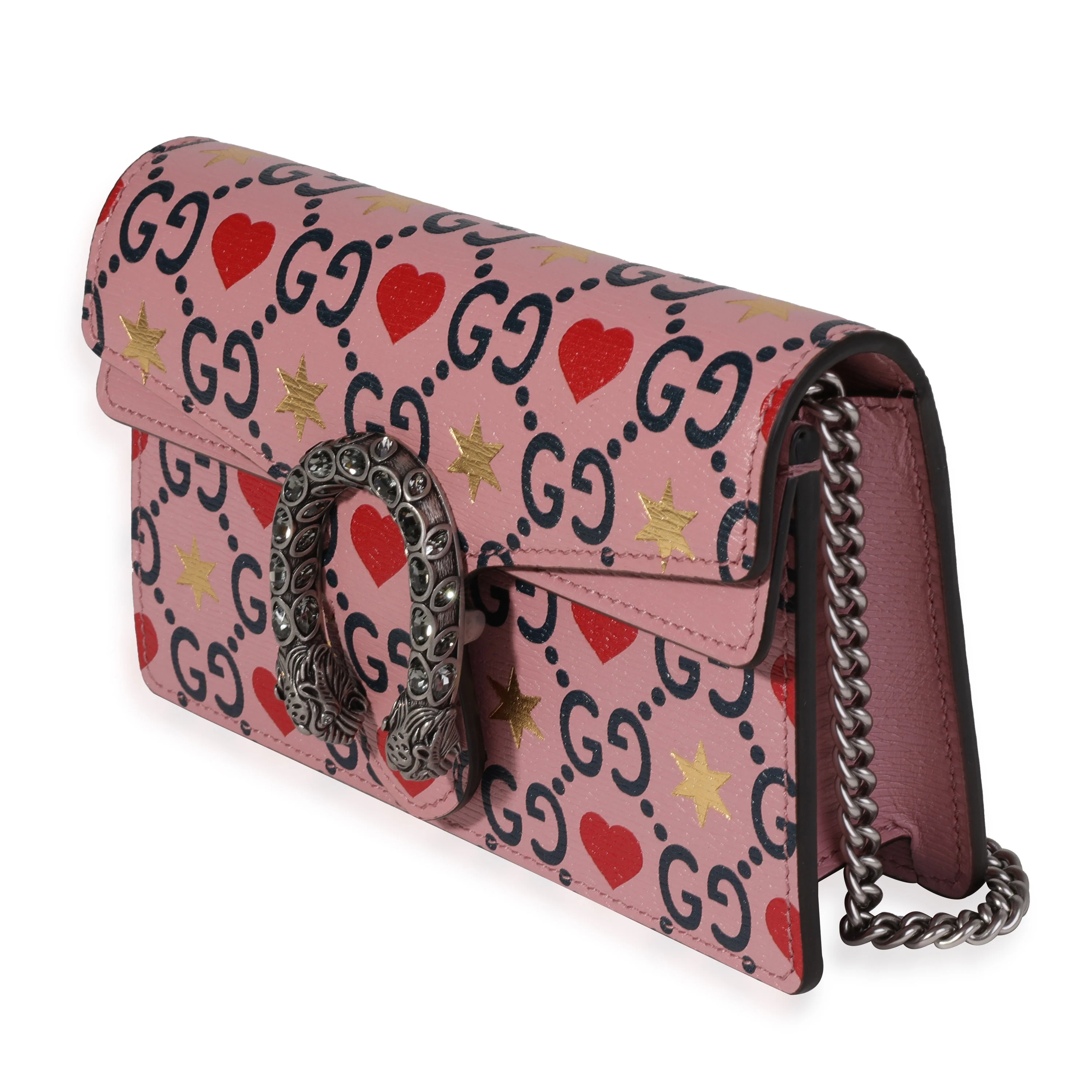 Gucci Pink Calfskin Valentines Day Super Mini Dionysus Bag - Image 2