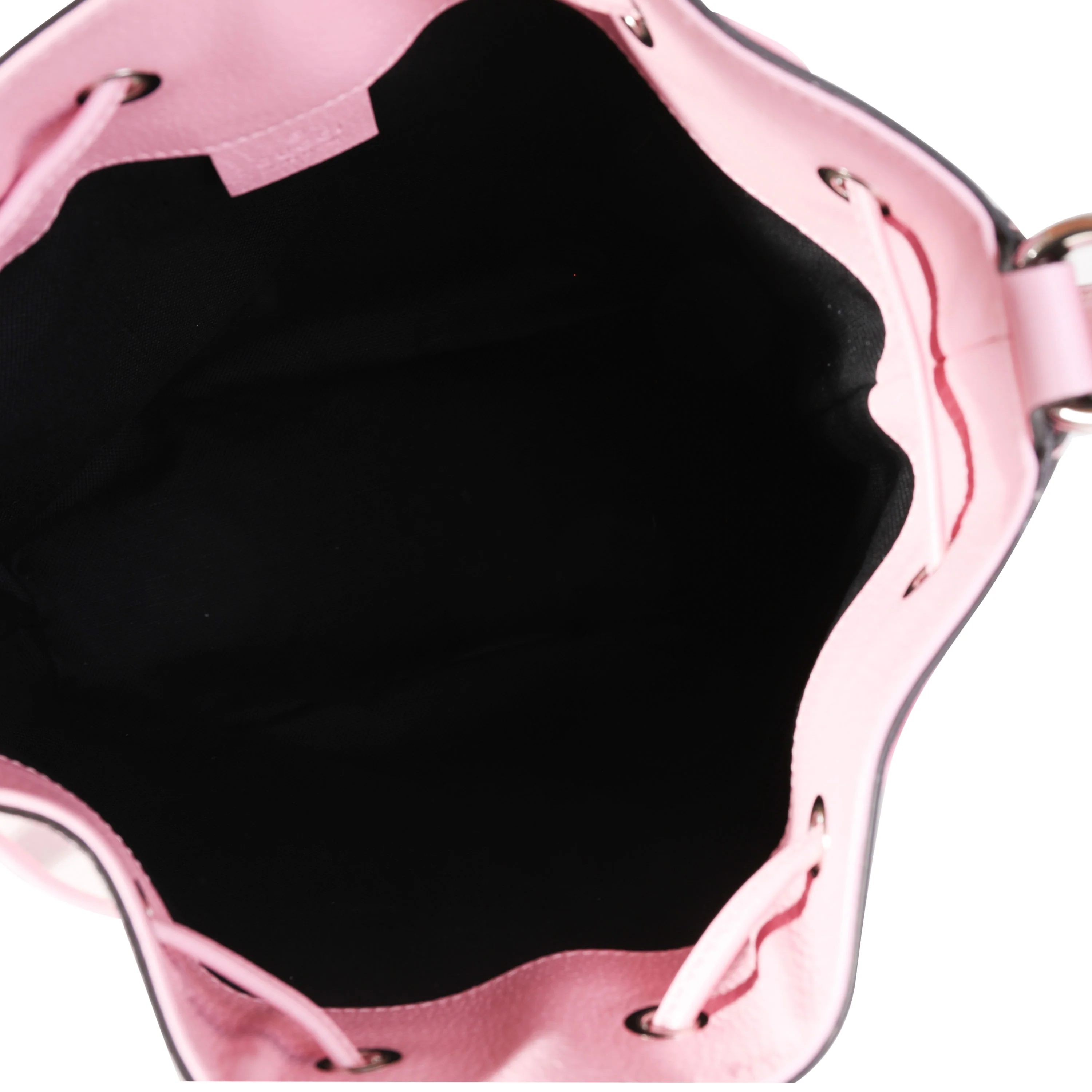 Multicolor Coated Canvas & Pink Leather Psychedelic Bucket Bag - Image 8