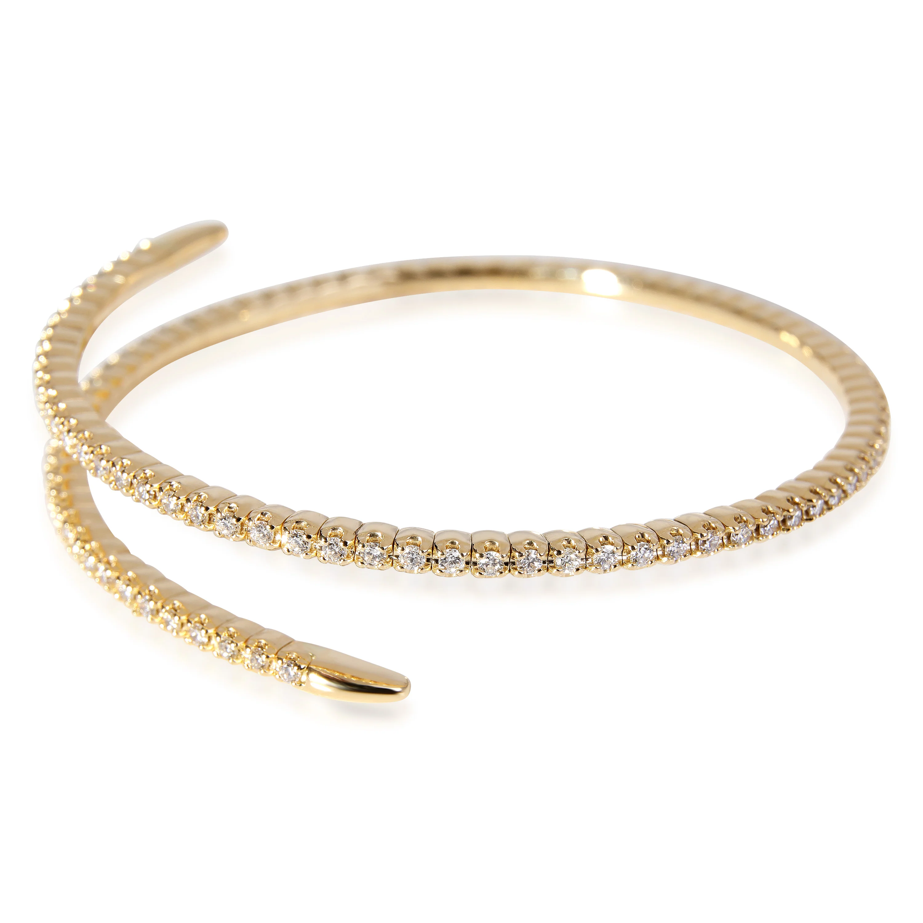 Diamond Flexible Bracelet in 18k Yellow Gold (1.50 Ctw) - Image 2