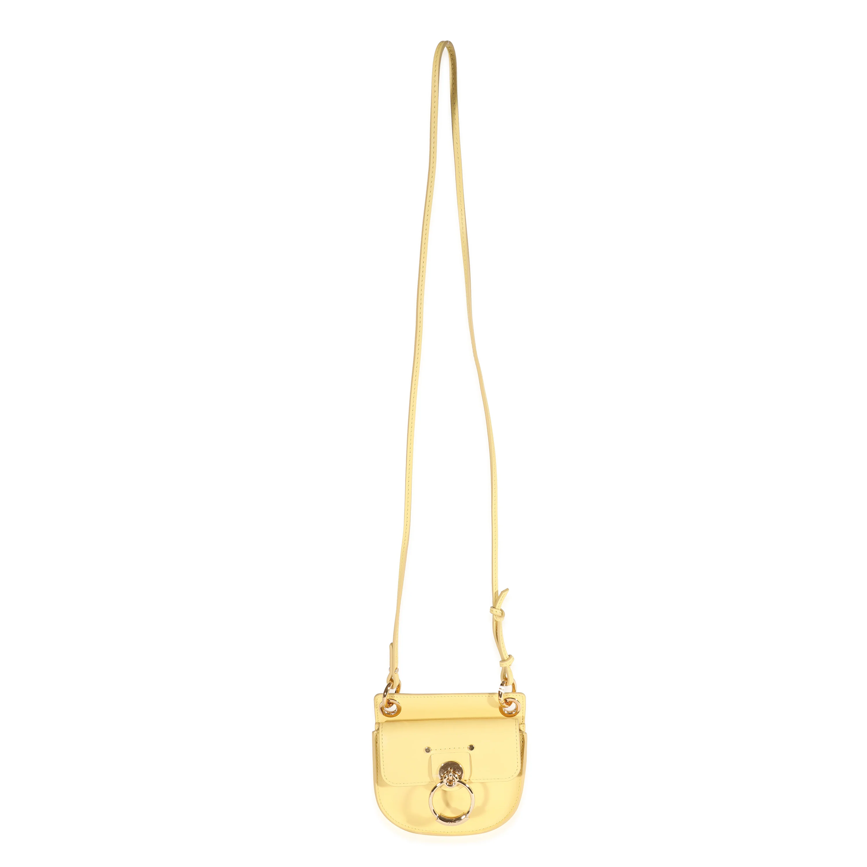 Yellow Leather The Mini Flat Pouch - Image 7