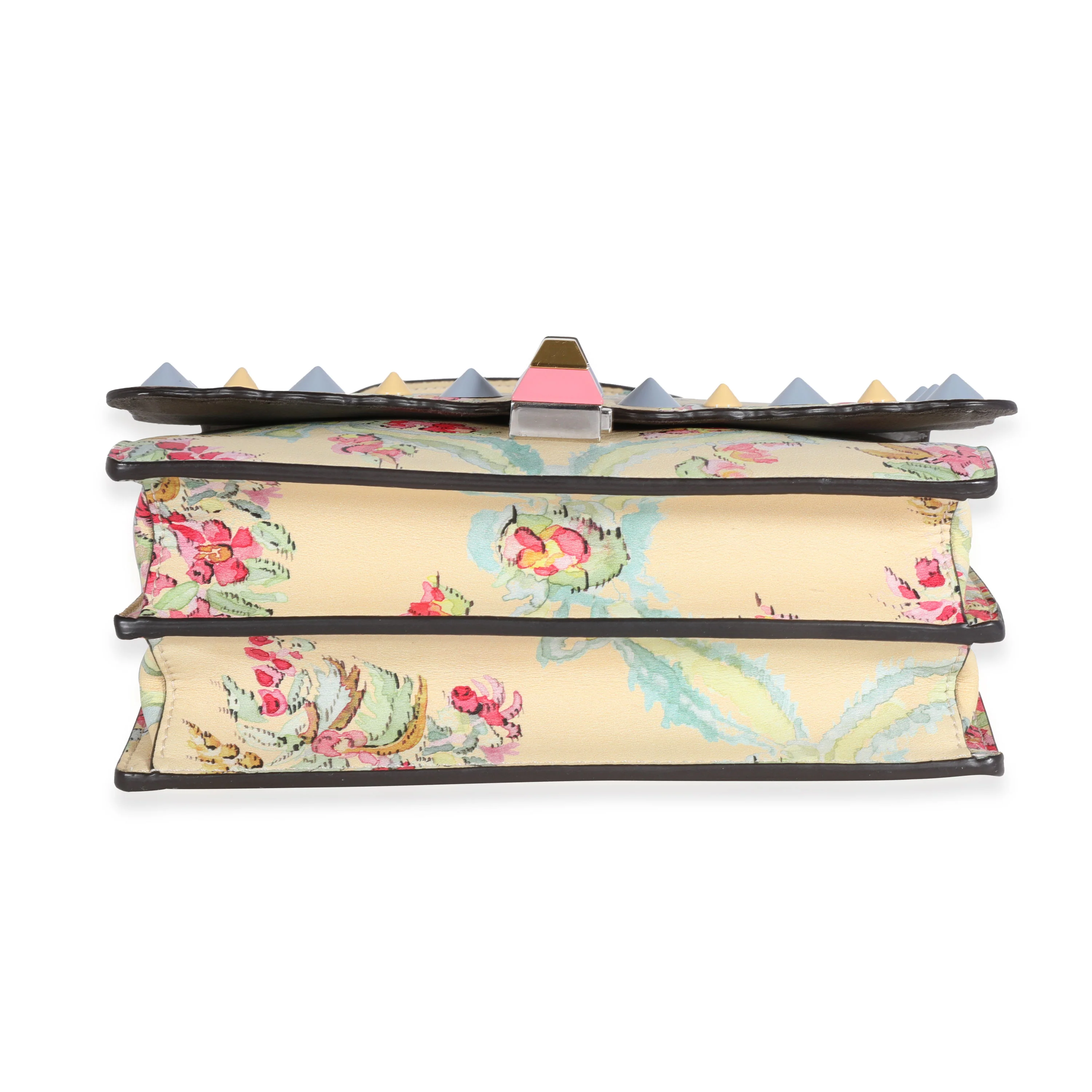 Fendi Multicolor Floral Print Leather Mini Kan I Bag - Image 5