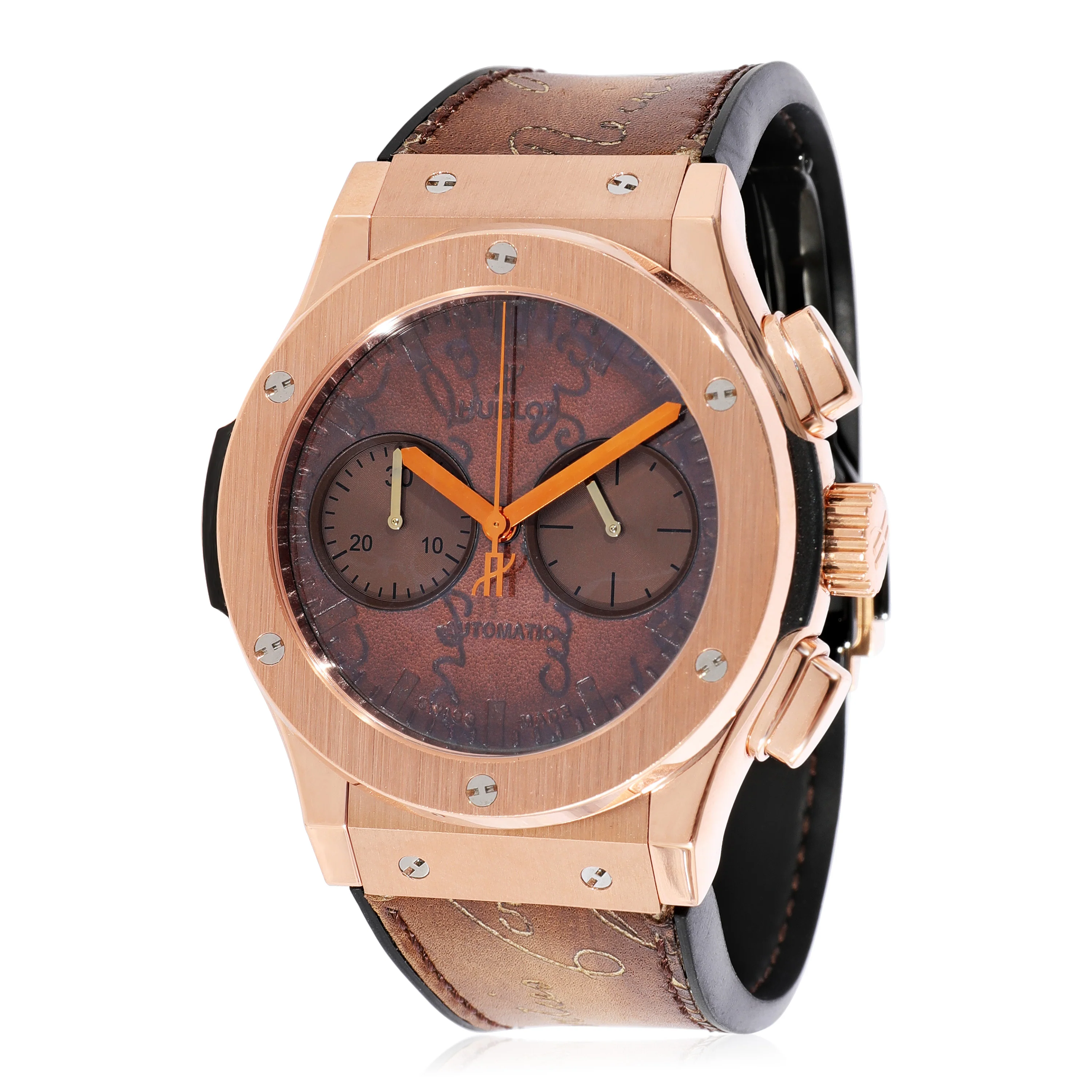 Berluti Scritto King Gold 521.OX.0500.VR.BER17 Mens Watch in Rose Gold