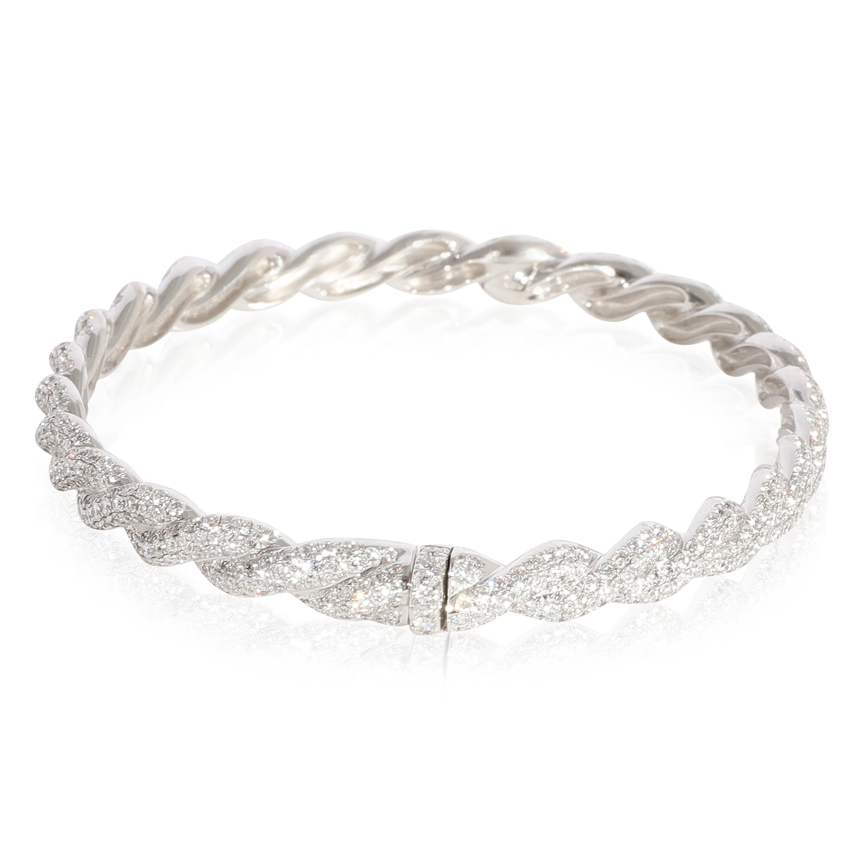 David Yurman Wisteria Full Pave Bracelet in 18K White Gold 3.13 CTW - Image 2