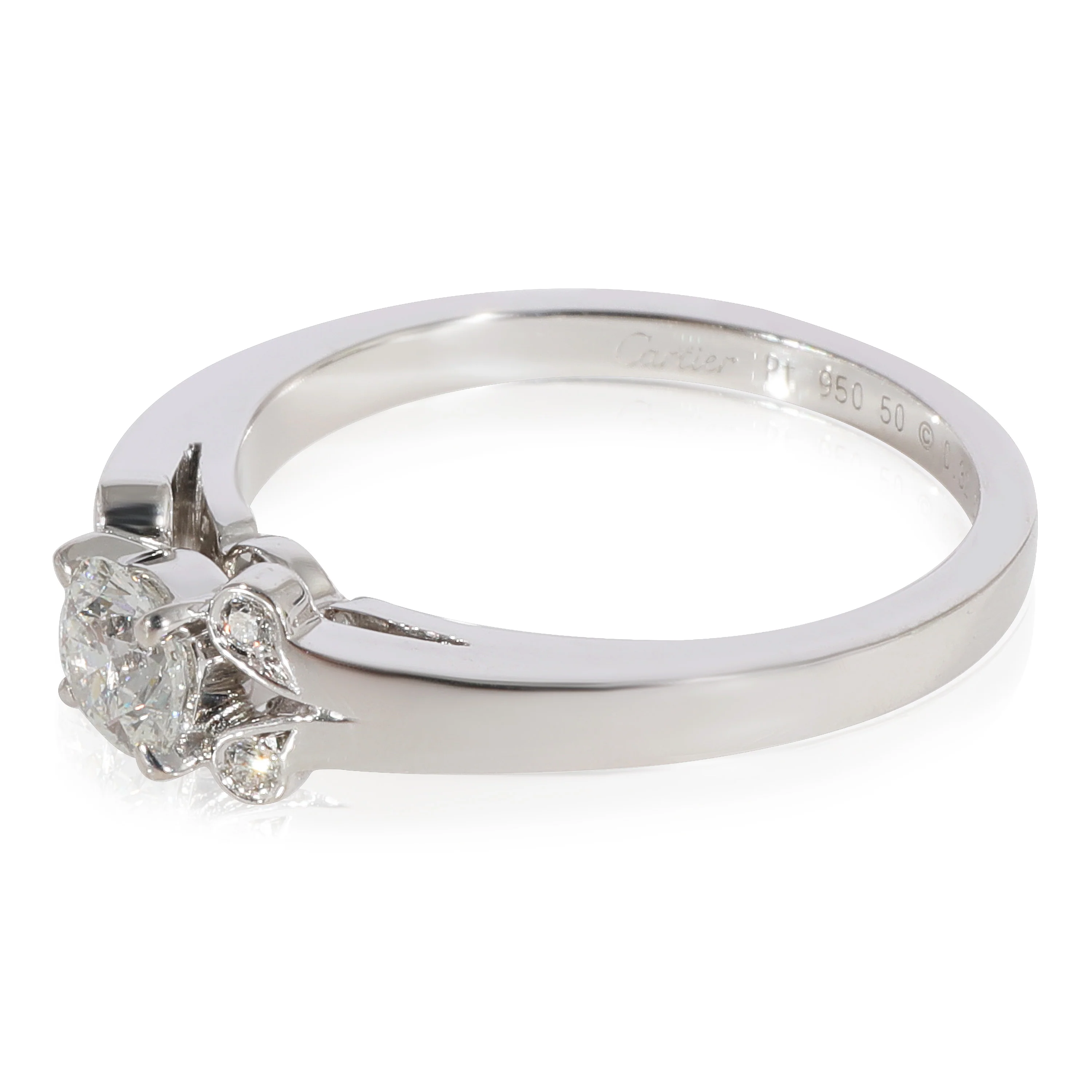 Ballerine Diamond Engagement Ring in Platinum F VVS2 0.35 CT - Image 2