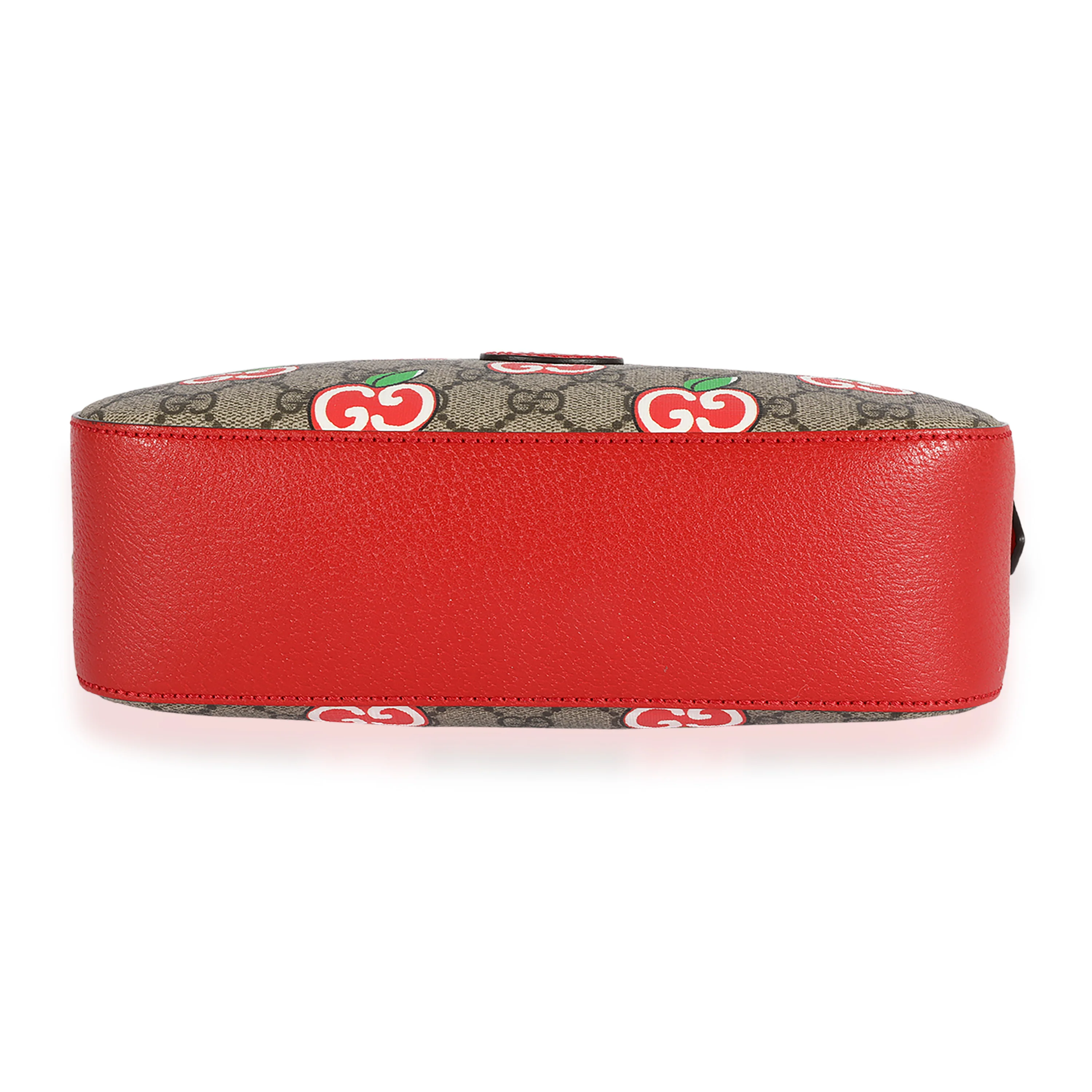 Gucci GG Supreme & Red Leather Apple Shoulder Bag - Image 6