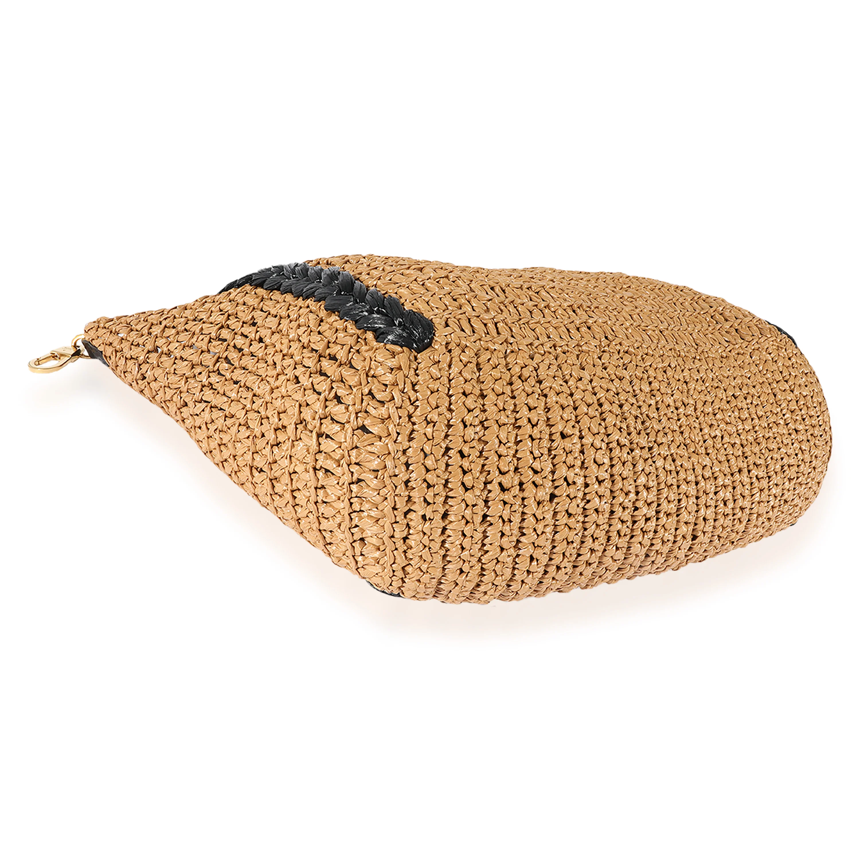 Gucci Natural Raffia Large Marmont Shoulder Bag - Image 6