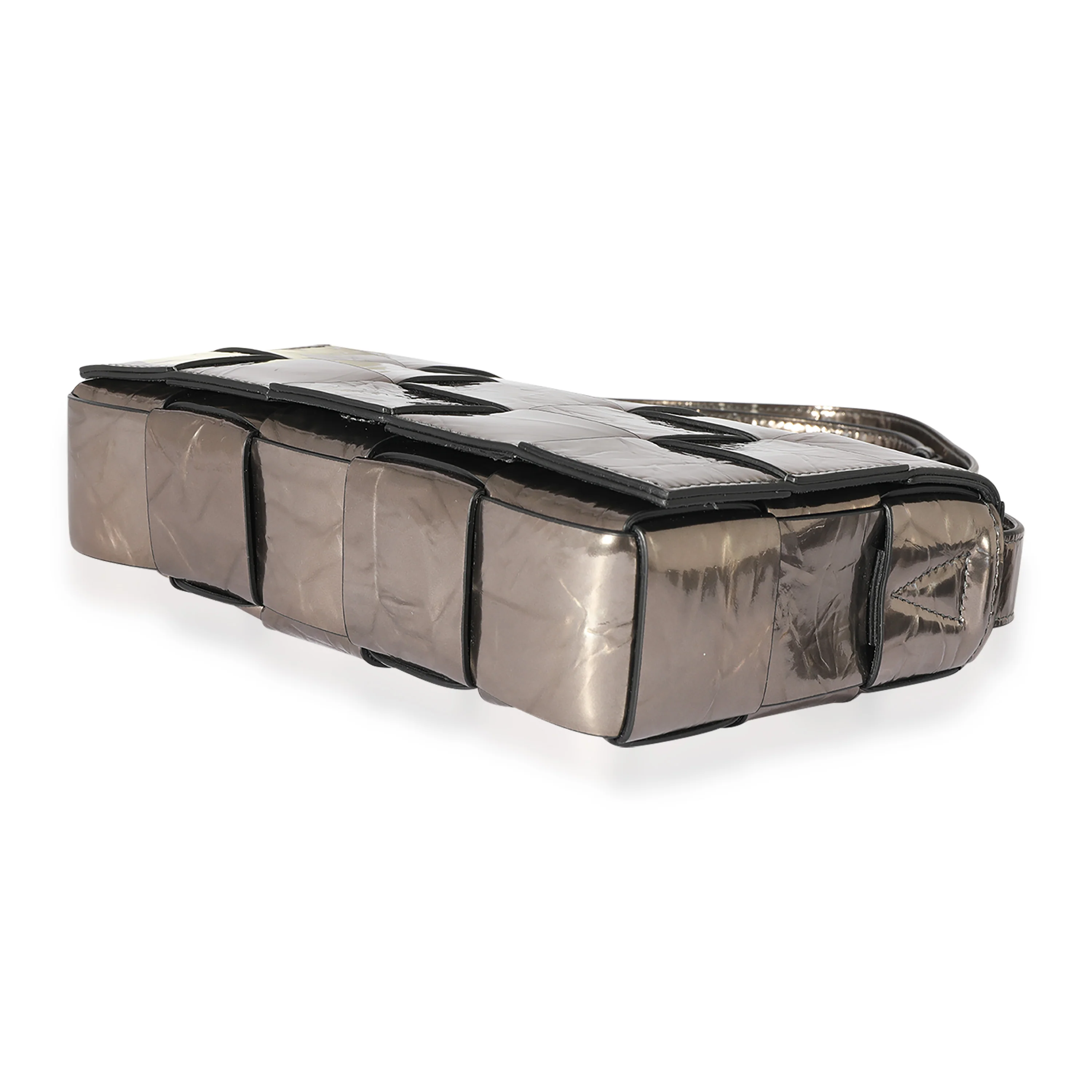 Metallic Bottega Veneta Intrecciato Leather Cassette Bag - Image 7