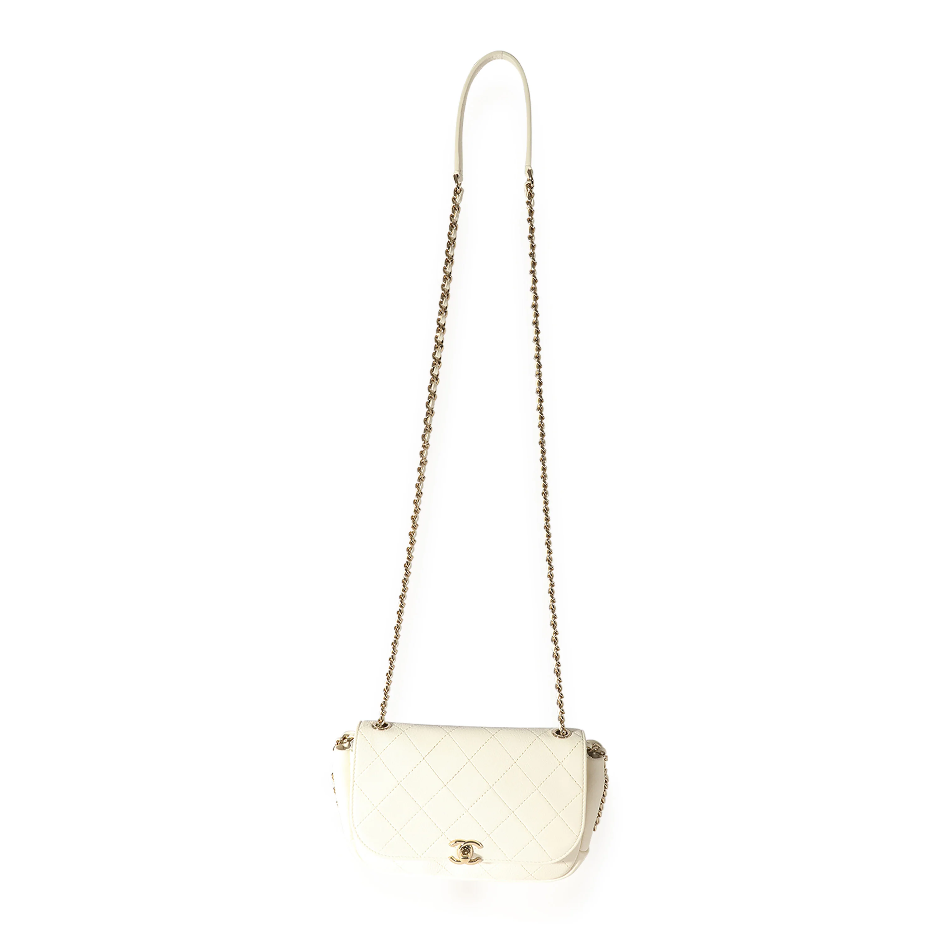 Chanel White Calfskin Casual Trip Flap Bag - Image 4