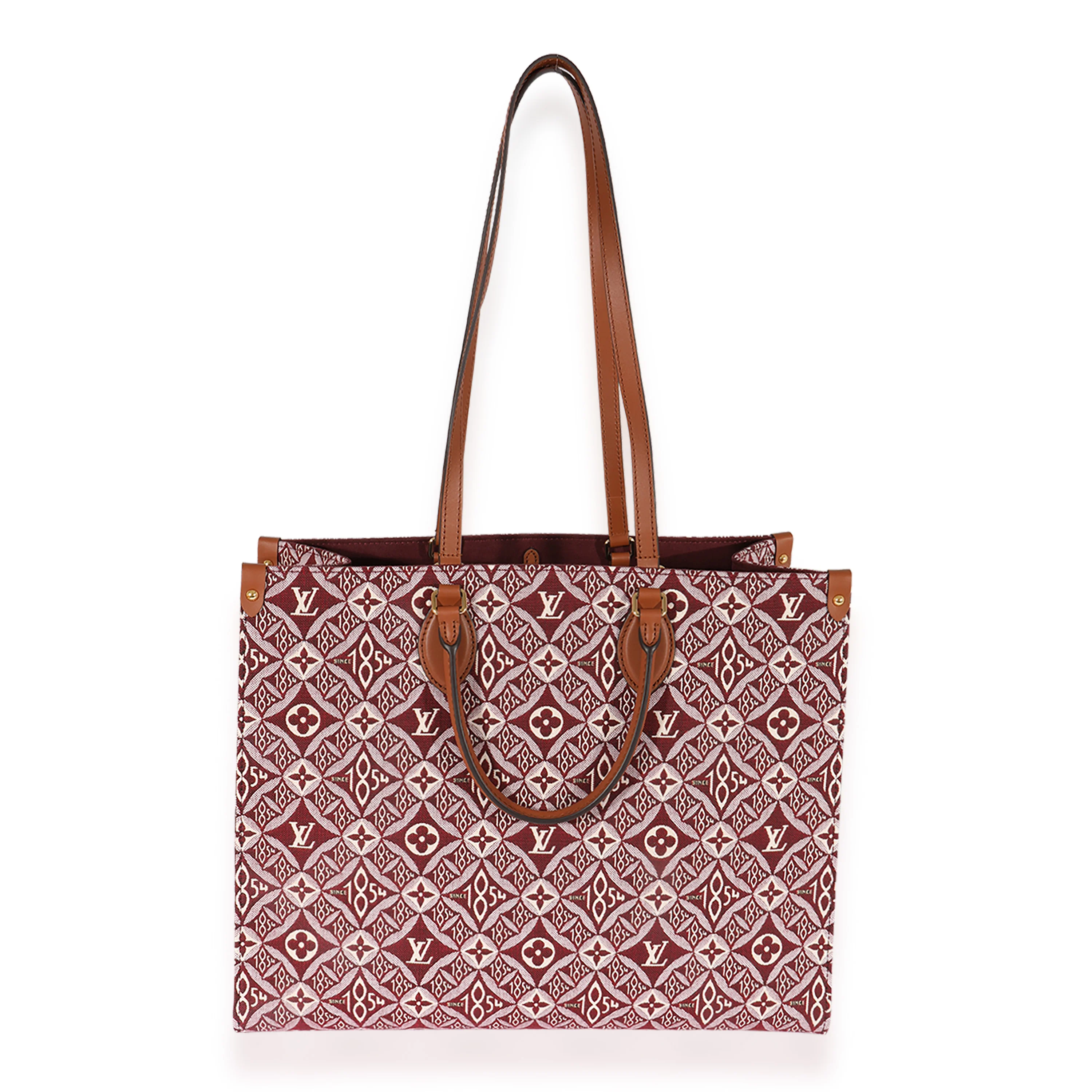 Louis Vuitton Bordeaux Jacquard Since 1854 Onthego GM - Image 4