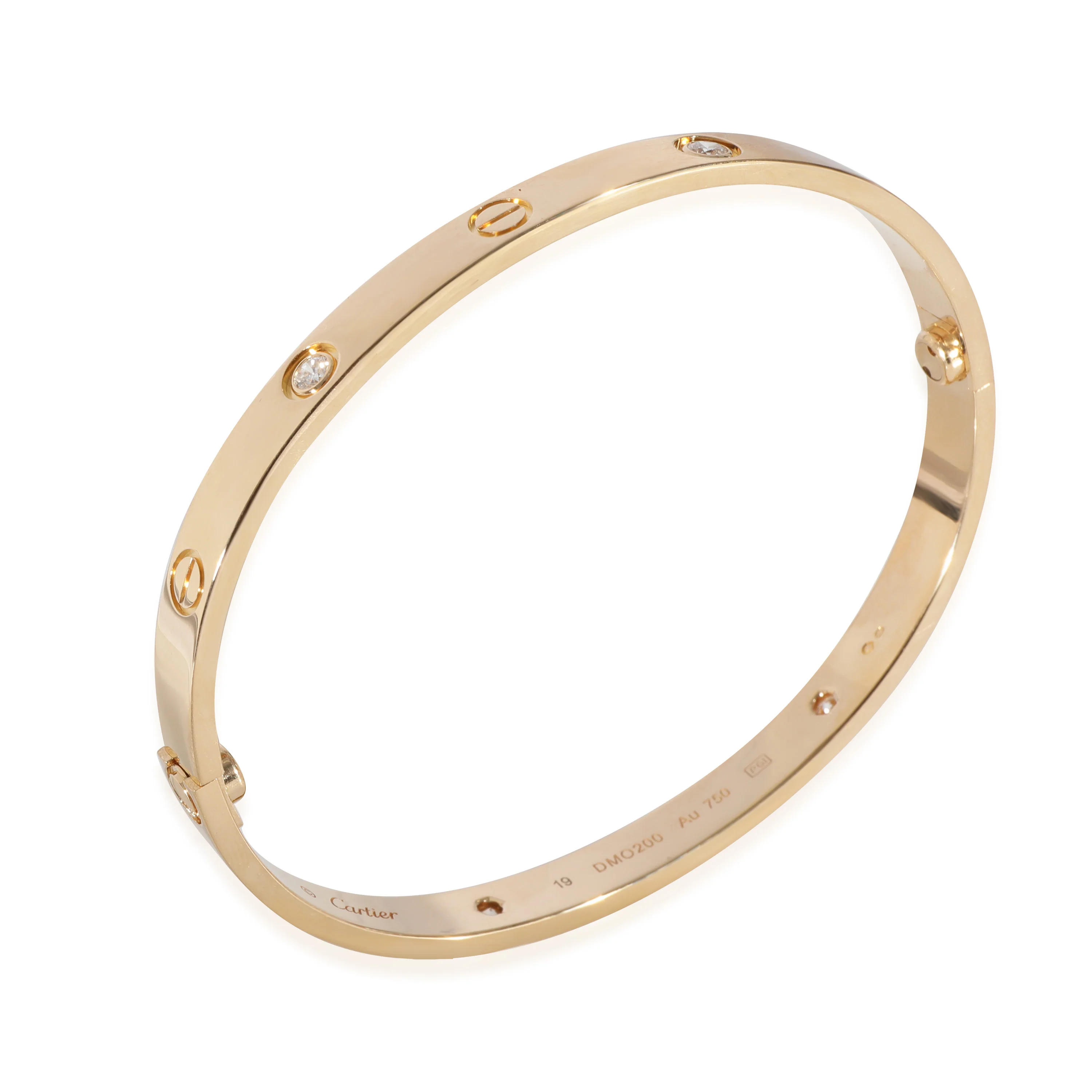 Cartier Love Bracelet, 4 Diamonds (Yellow Gold, Diamonds) - Image 6