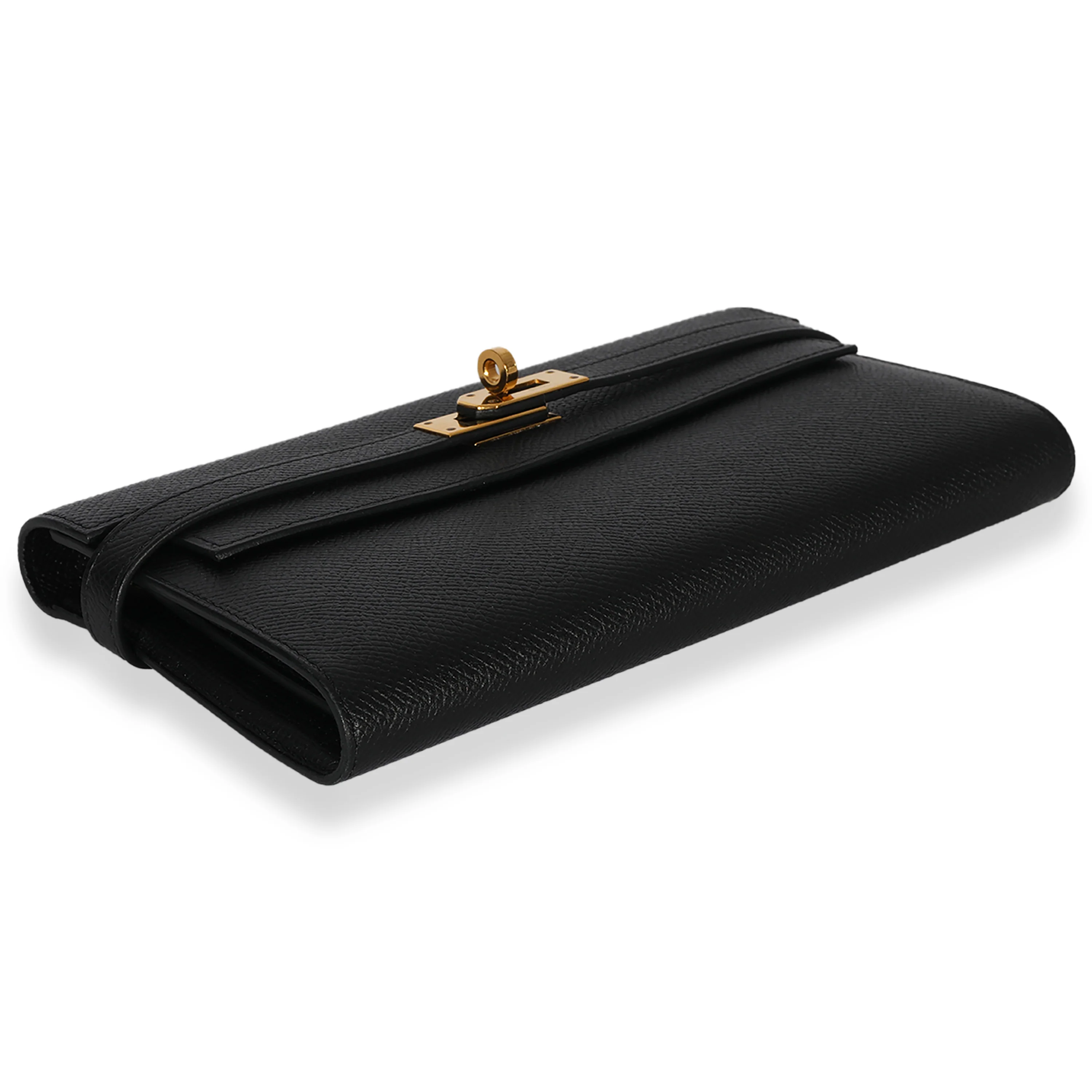 Hermès Black Epsom Kelly Classic Wallet GHW - Image 6