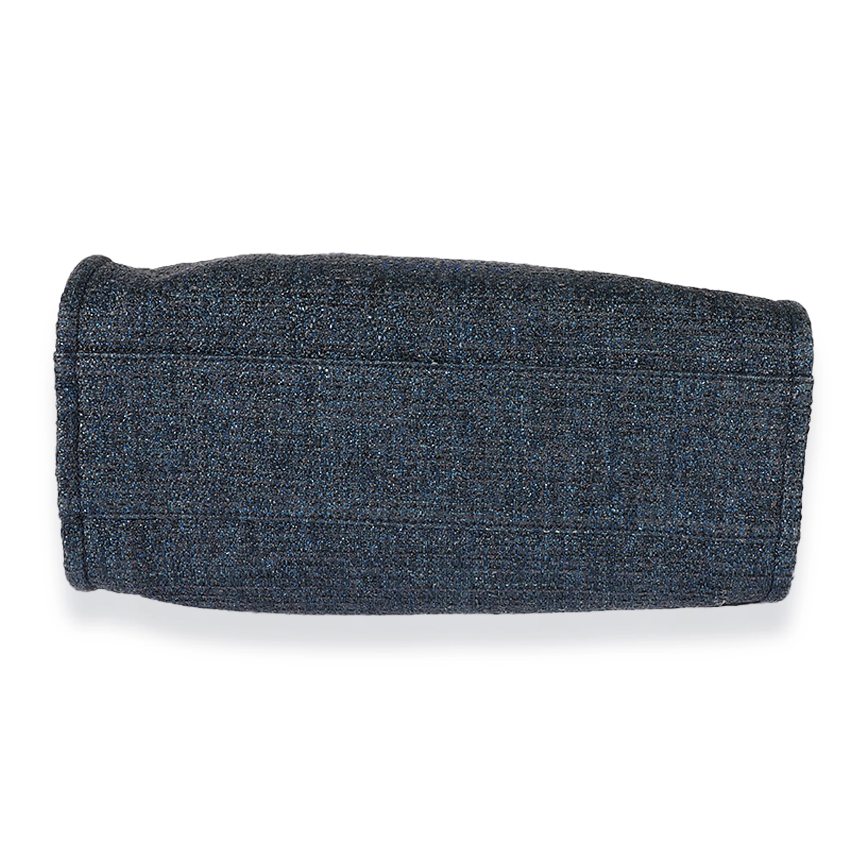 Chanel Navy Tweed Metallic Small Deauville - Image 5