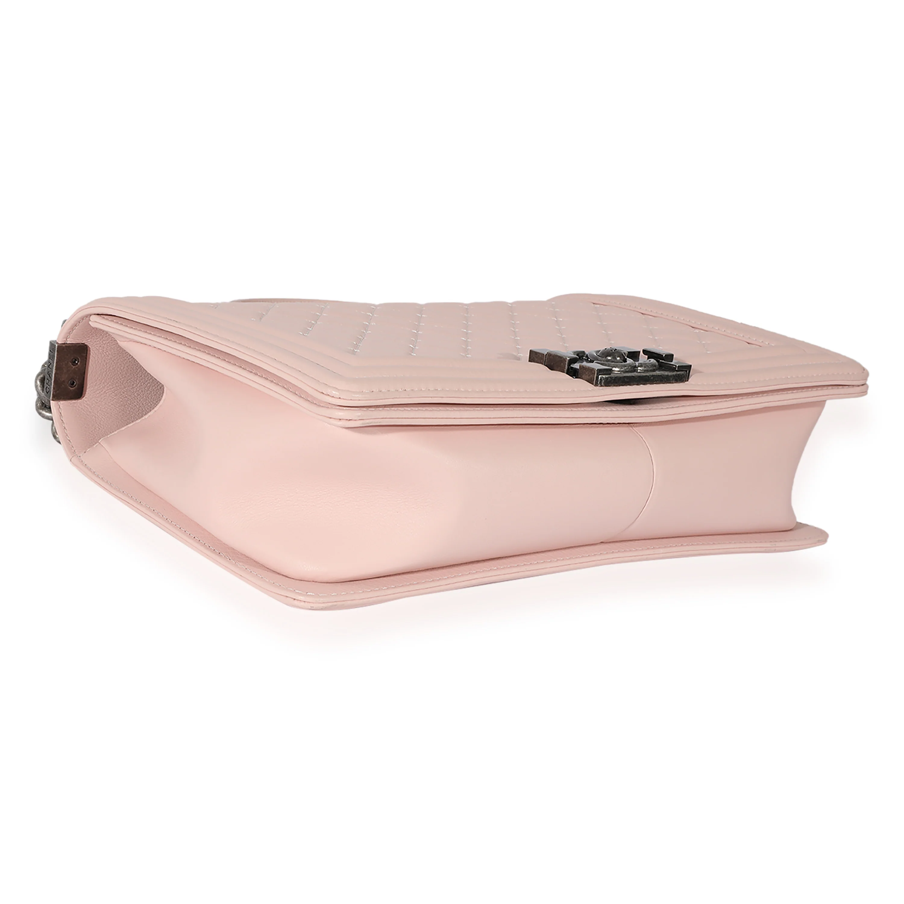 Chanel Light Pink Quilted Calfskin Medium Boy Bag - Image 4