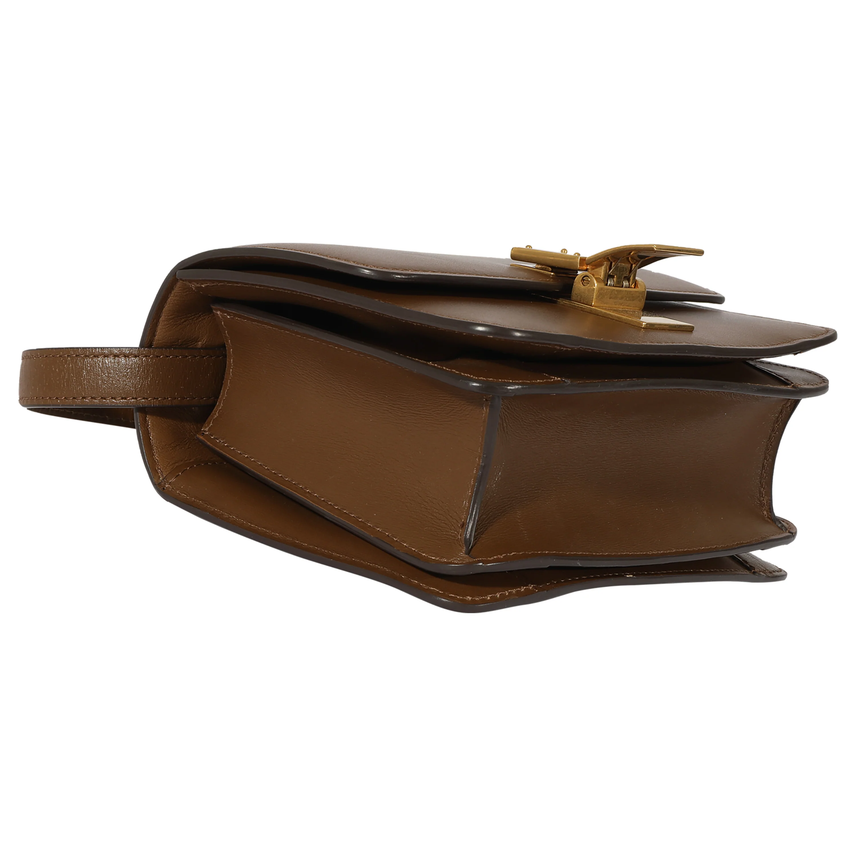 Brown Smooth Leather Small Box Bag - Image 6