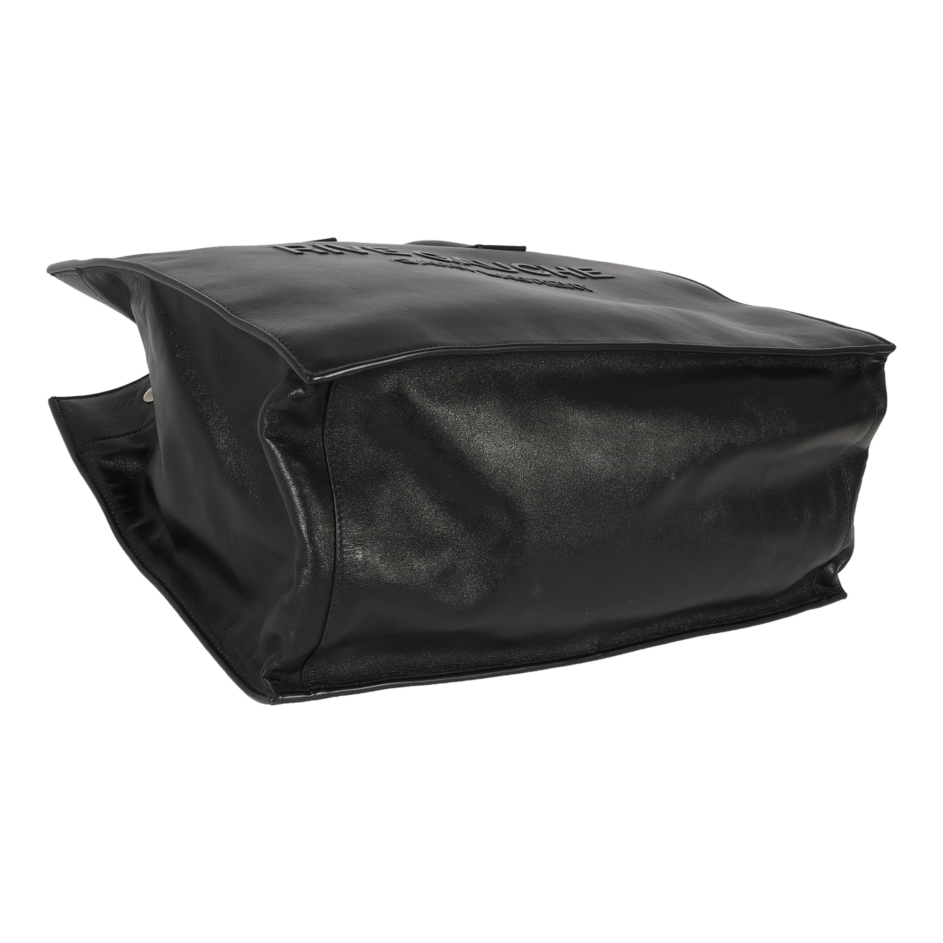 Black Leather Small Rive Gauche Tote - Image 6