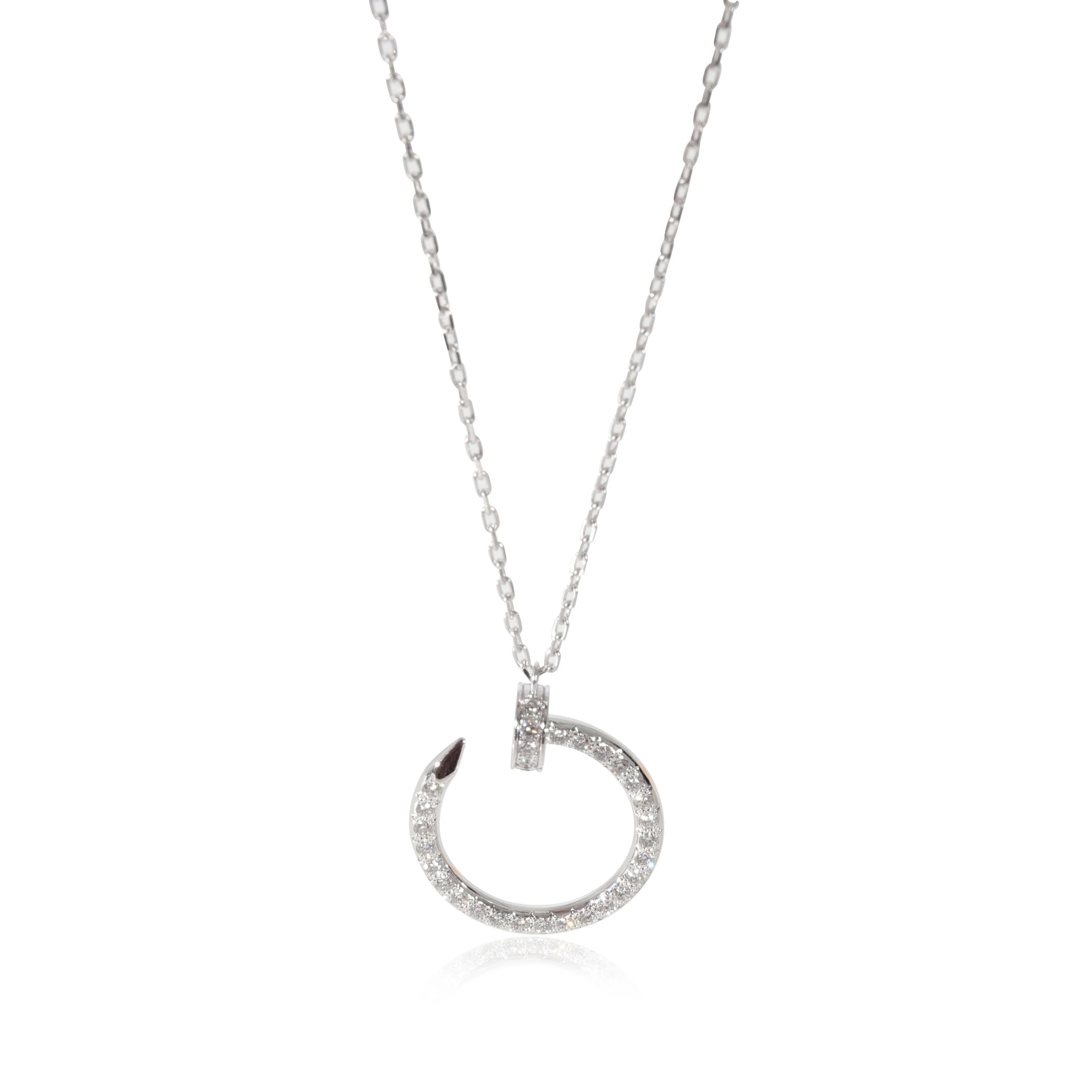 Cartier Juste Un Clou Diamond Necklace in 18k White Gold 0.38 CTW