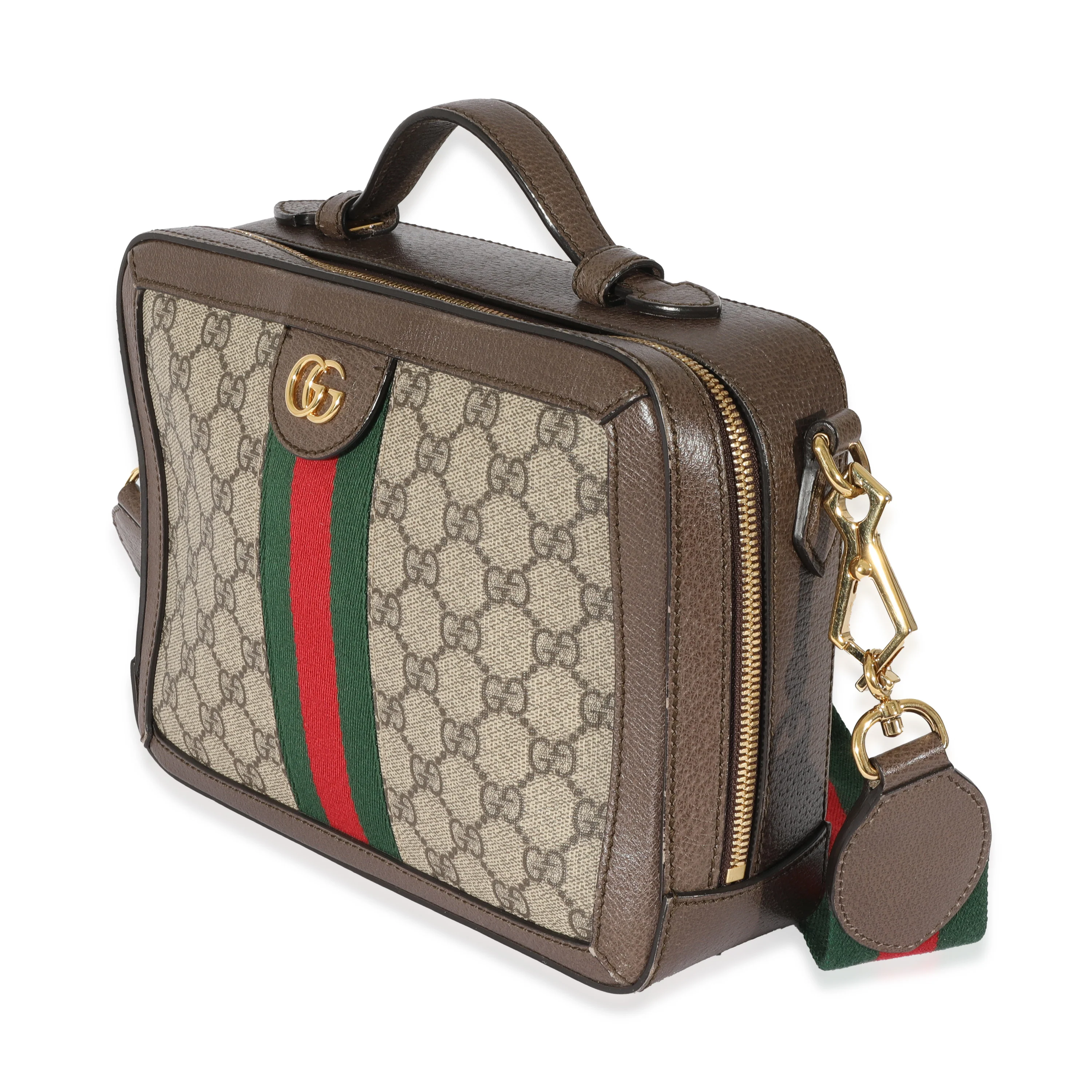 Gucci GG Supreme Small Ophidia Web Top Handle - Image 2