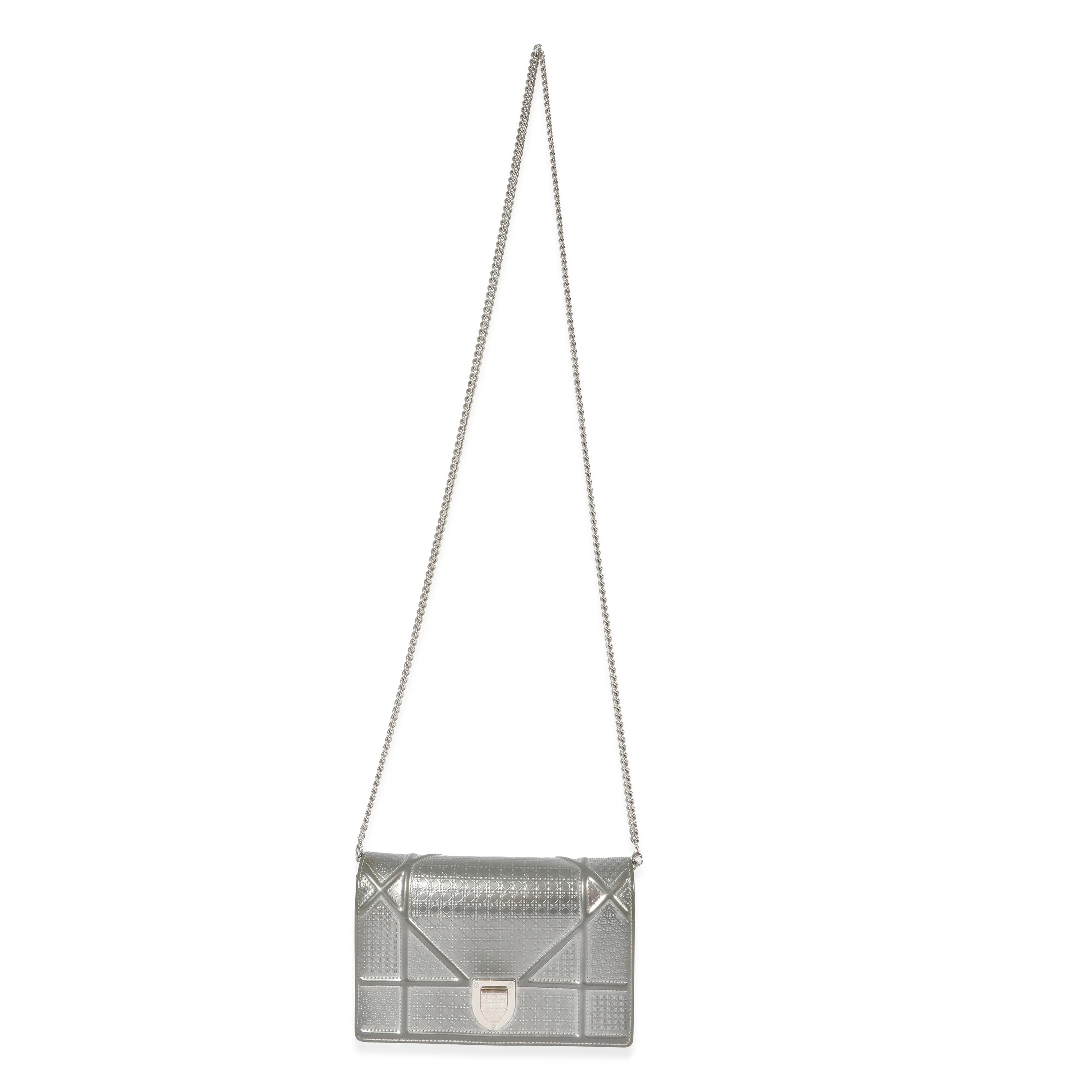 Christian Dior Onyx Micro Cannage Diorama Chain Pouch - Image 4
