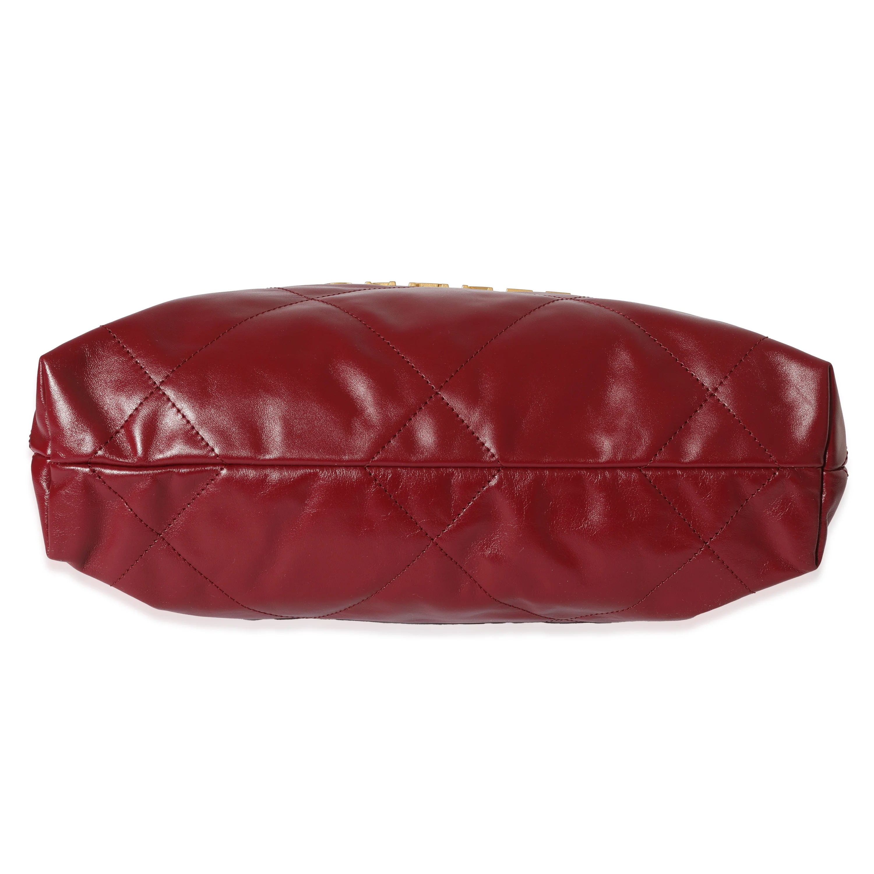 Chanel Burgundy Shiny Calfskin Small 22 - Image 5