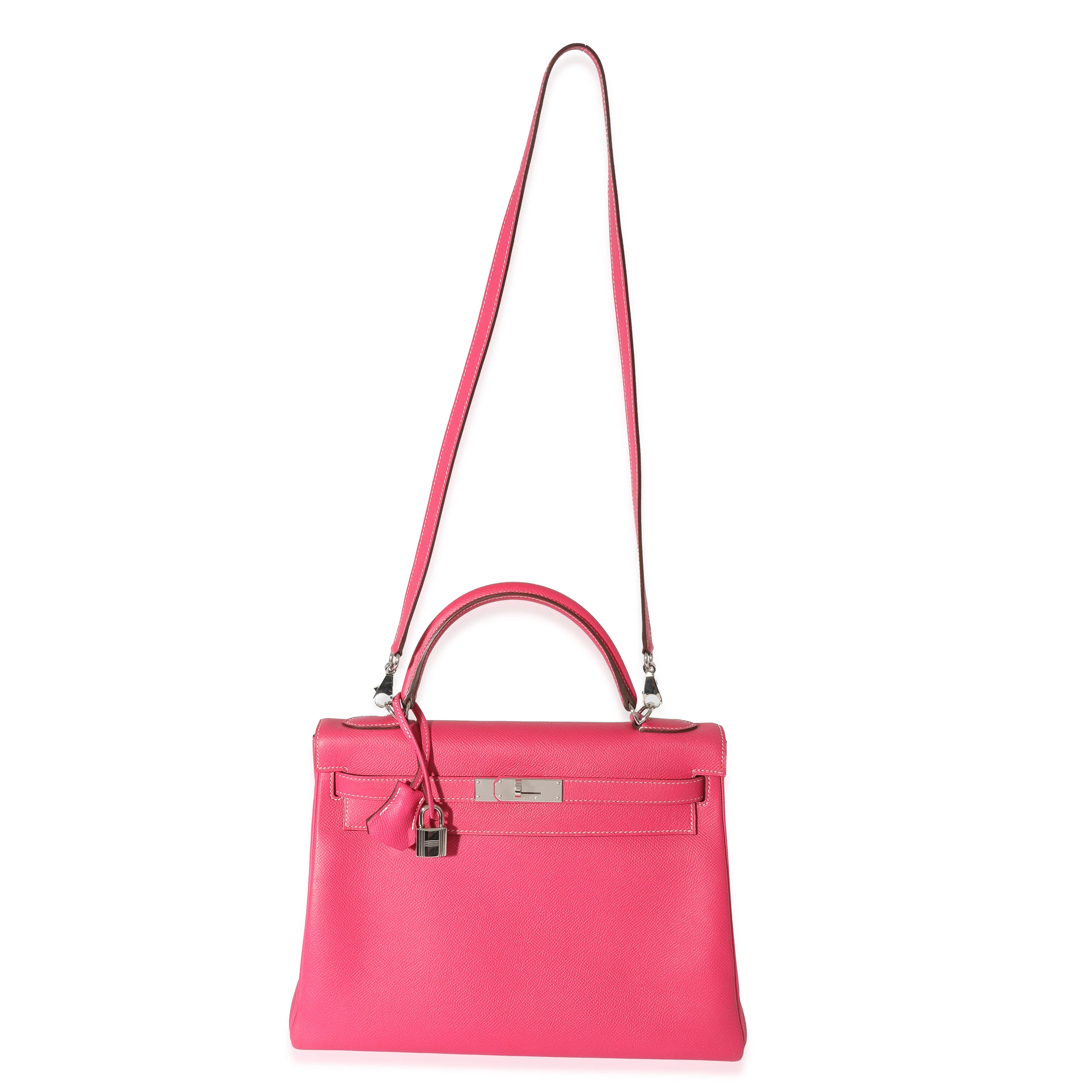 Hermes Rose Tyrien Rubis Epsom Candy Retourne Kelly 32 PHW - Image 7