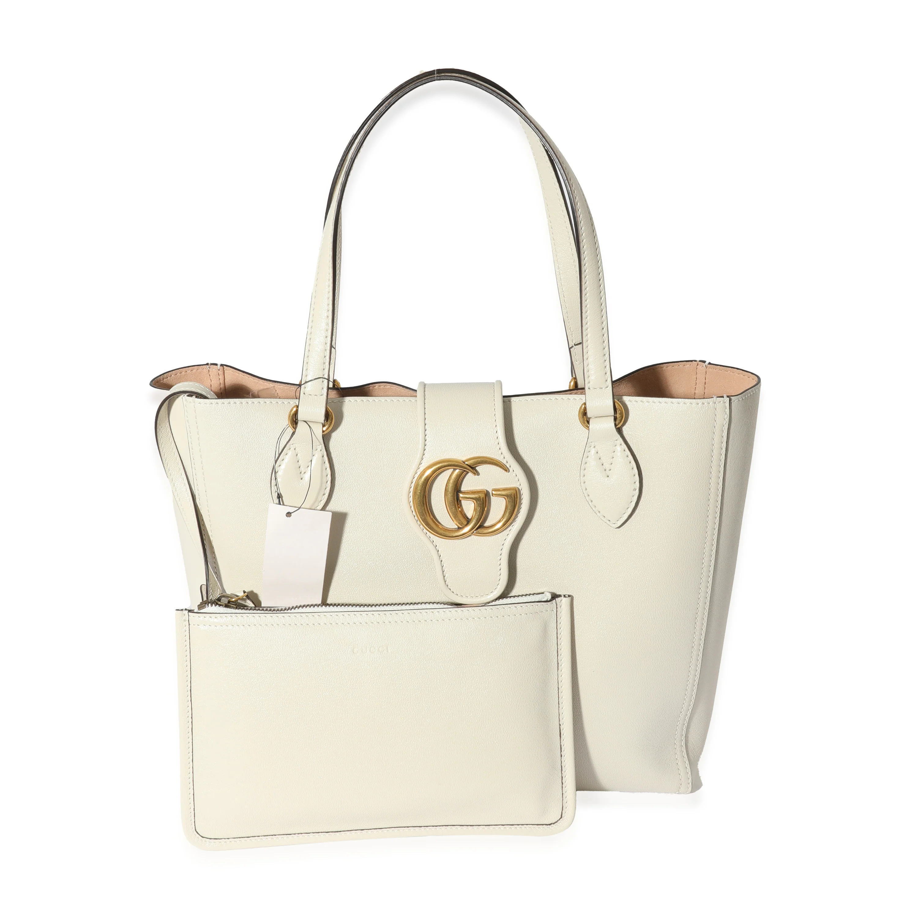 Gucci White Leather New Sakai Small Dahlia Tote - Image 4