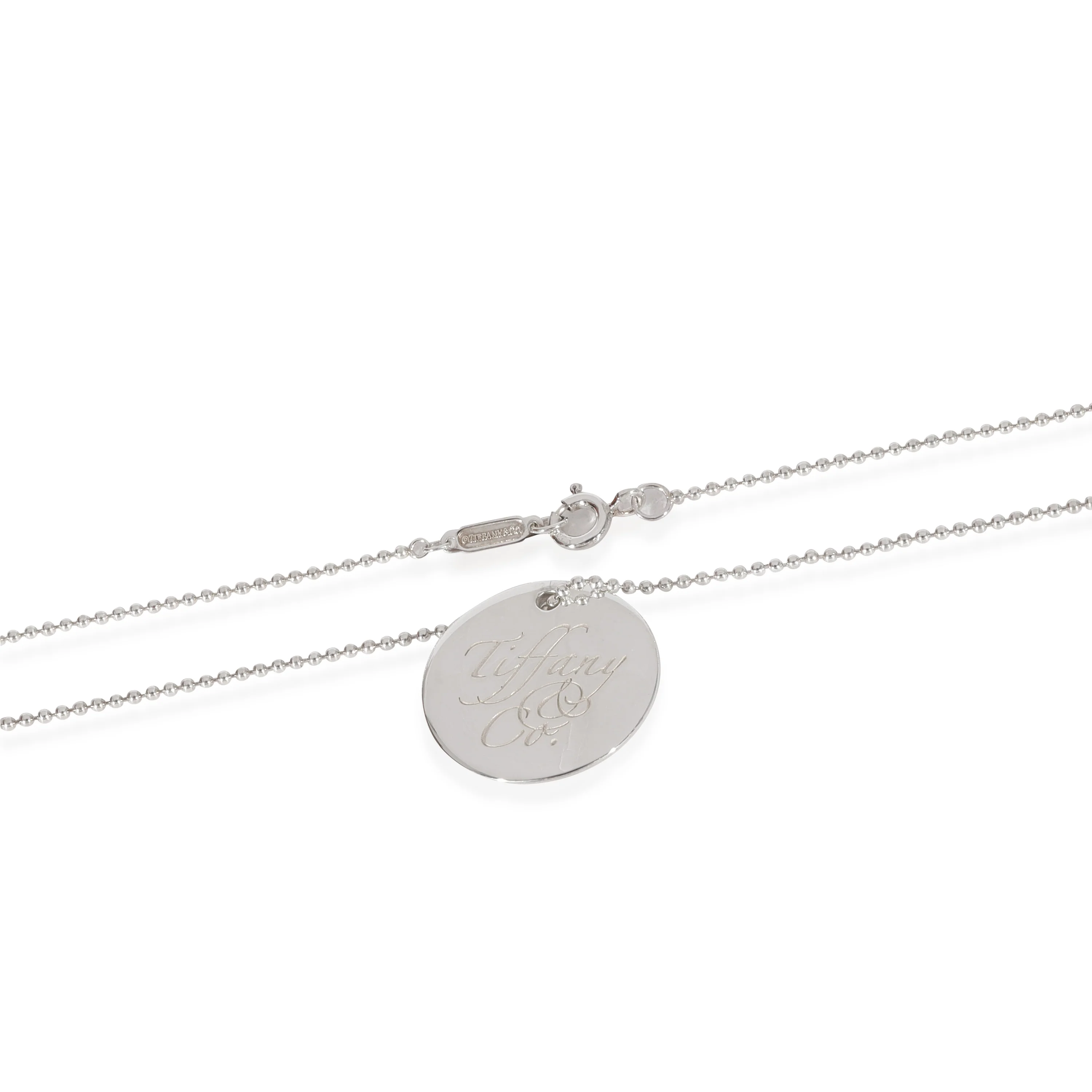 Tiffany & Co. Circle Pendant On Bead Chain in Sterling Silver - Image 3