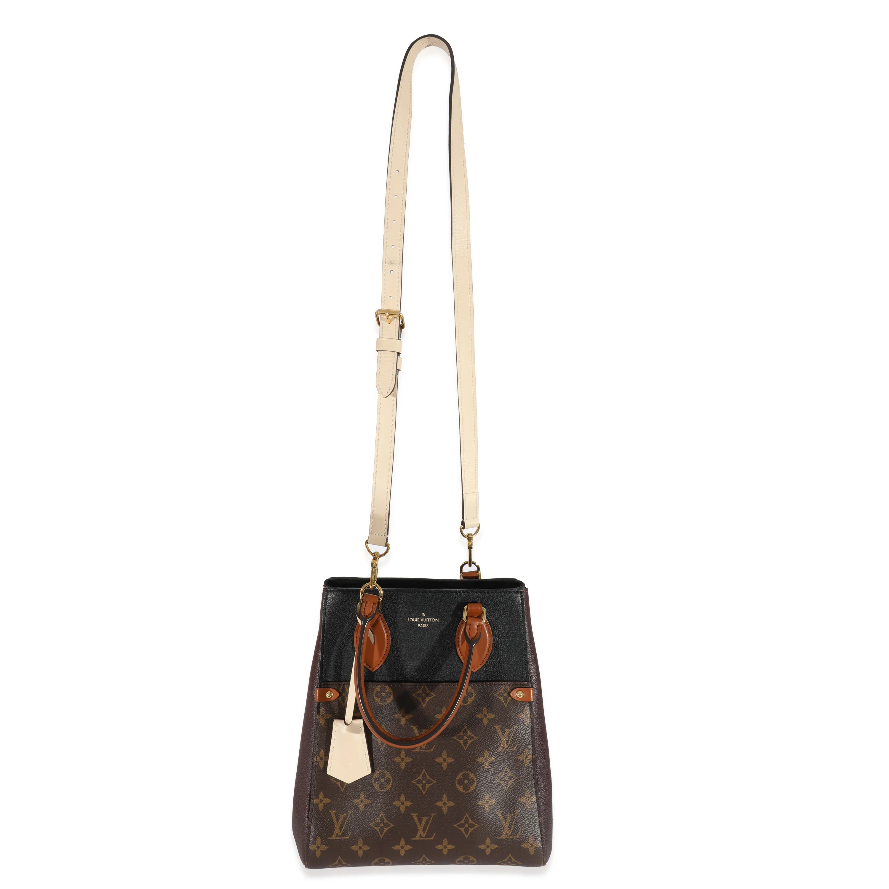 Monogram Leather Fold Tote MM - Image 4